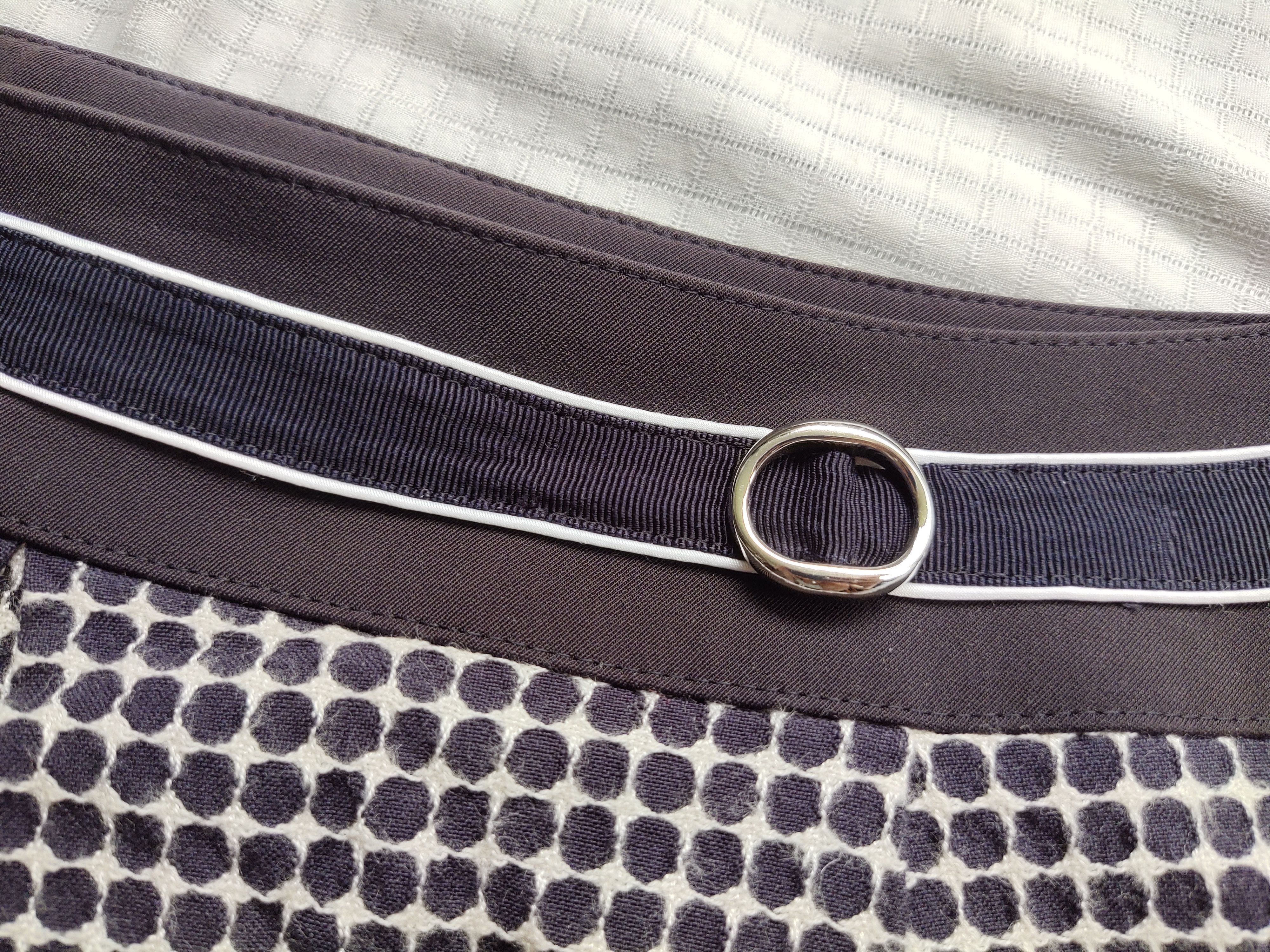 Courreges (SK74) Courreges Navy White Dot A-line Knee Length Skirt 38 Size 27" / US 4 / IT 40 - 3 Thumbnail