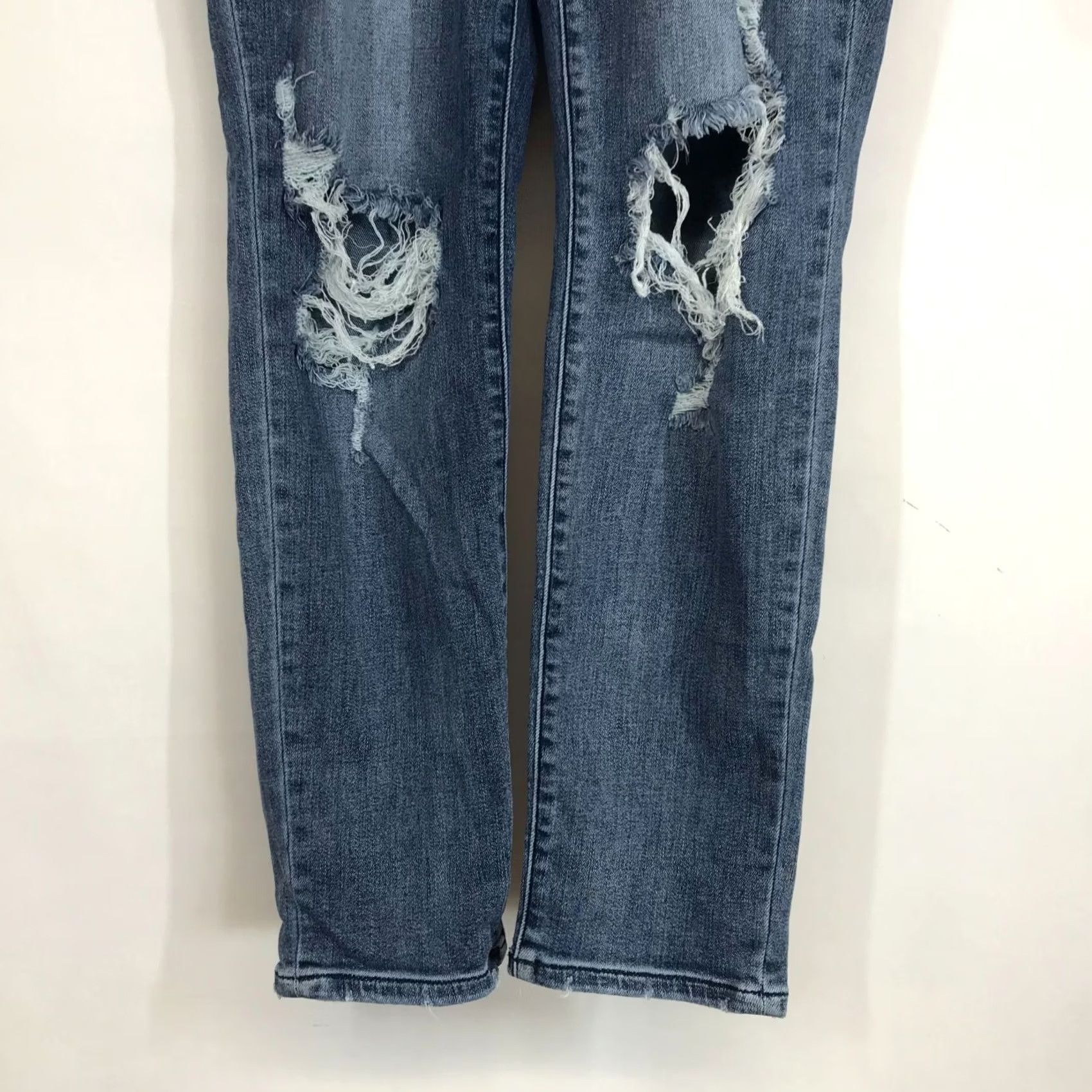 Denime Judy Blue Jeans Womens 29 WOMEN DISTRESSED BOYFRIEND FIT DENIM Size 29" - 3 Thumbnail