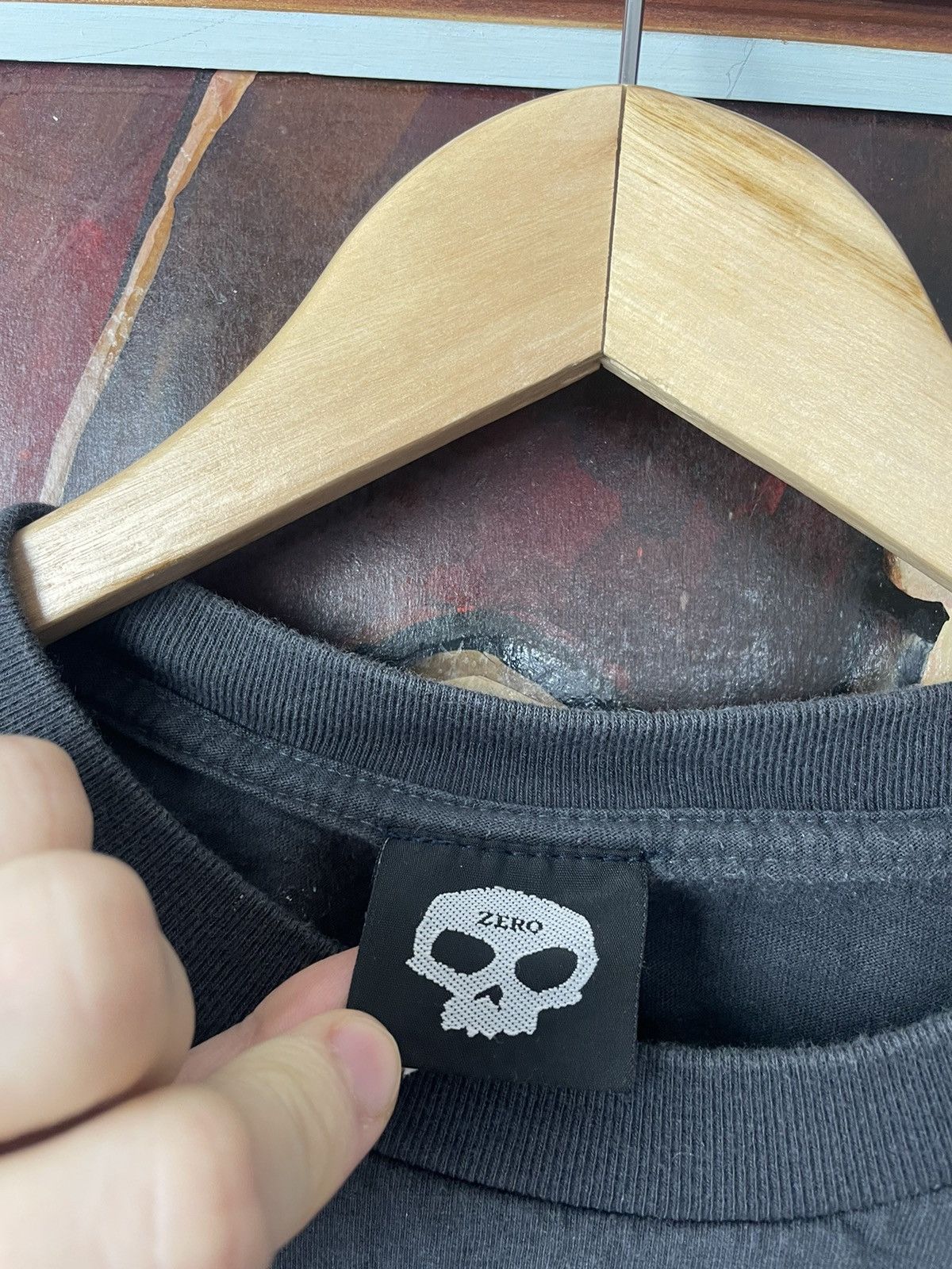 Shorty's Skateboards Vintage Zero Skateboards Skate tee skull logo rare USA Die Size US L / EU 52-54 / 3 - 3 Thumbnail