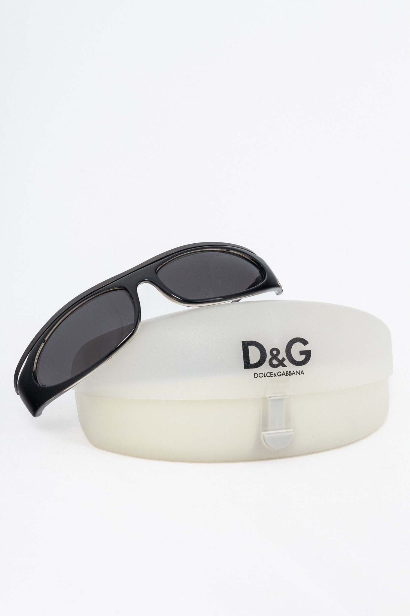 Dolce & Gabbana D&G Dolce & Gabbana Acetate Logo-Temple Wrap Sunglasses Size ONE SIZE - 9 Thumbnail