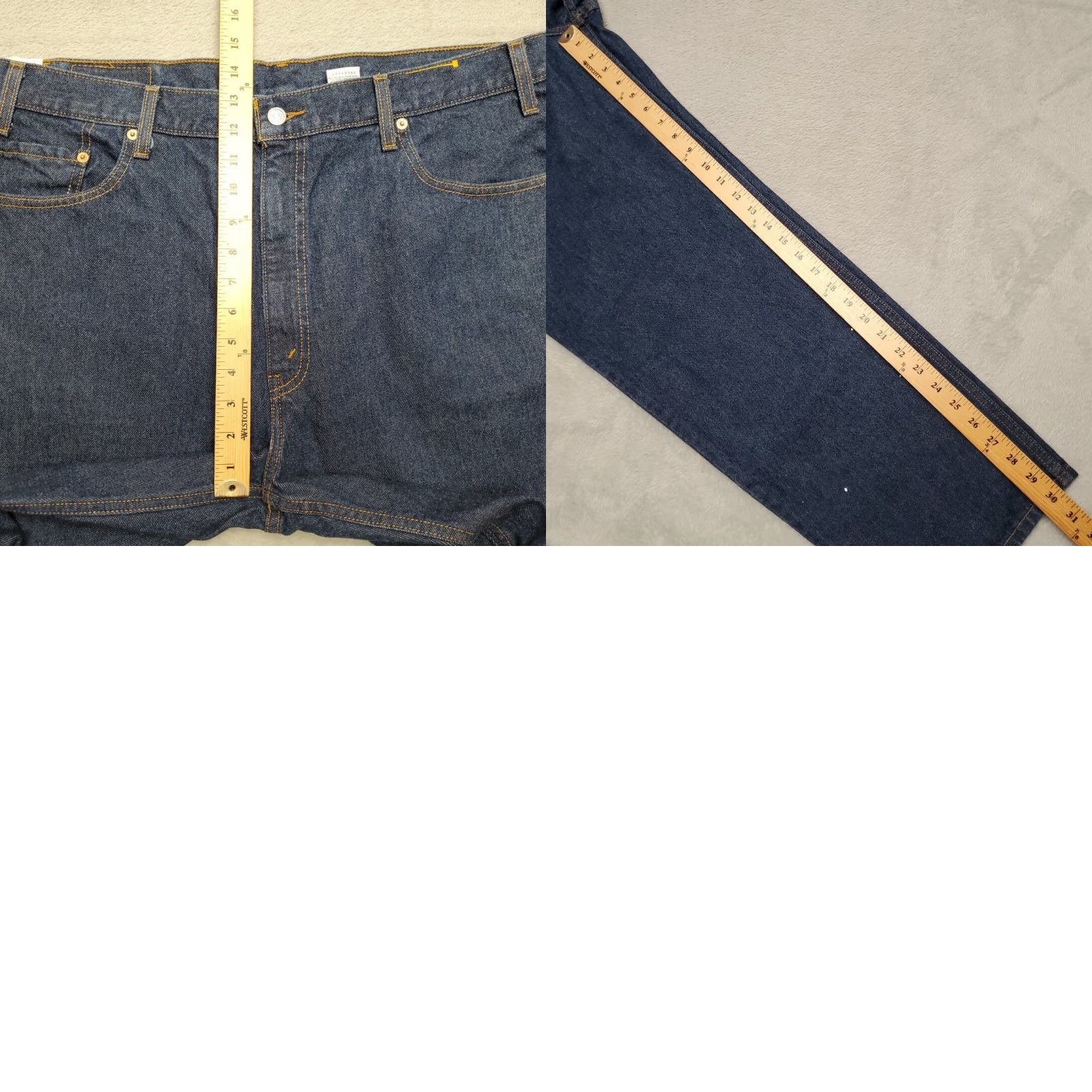 Denime VINTAGE Levis 550 Jeans Men 42x30 Blue Denim Relaxed Fit Straight 90s Y2k Mens Jeans Size US 42 / EU 58 - 9 Thumbnail