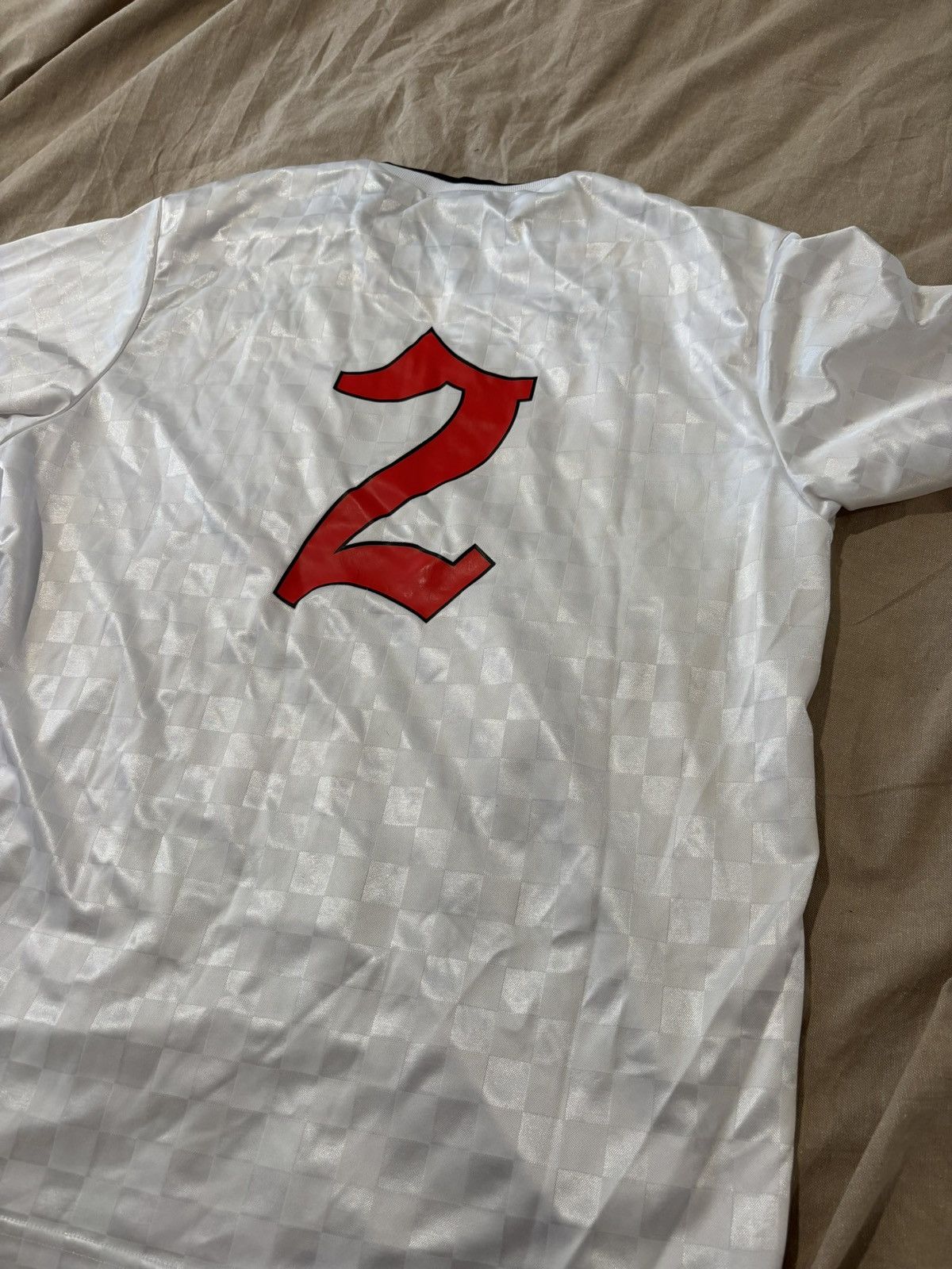 Supreme Supreme Umbro Checkered Soccer Jersey White | Grailed
