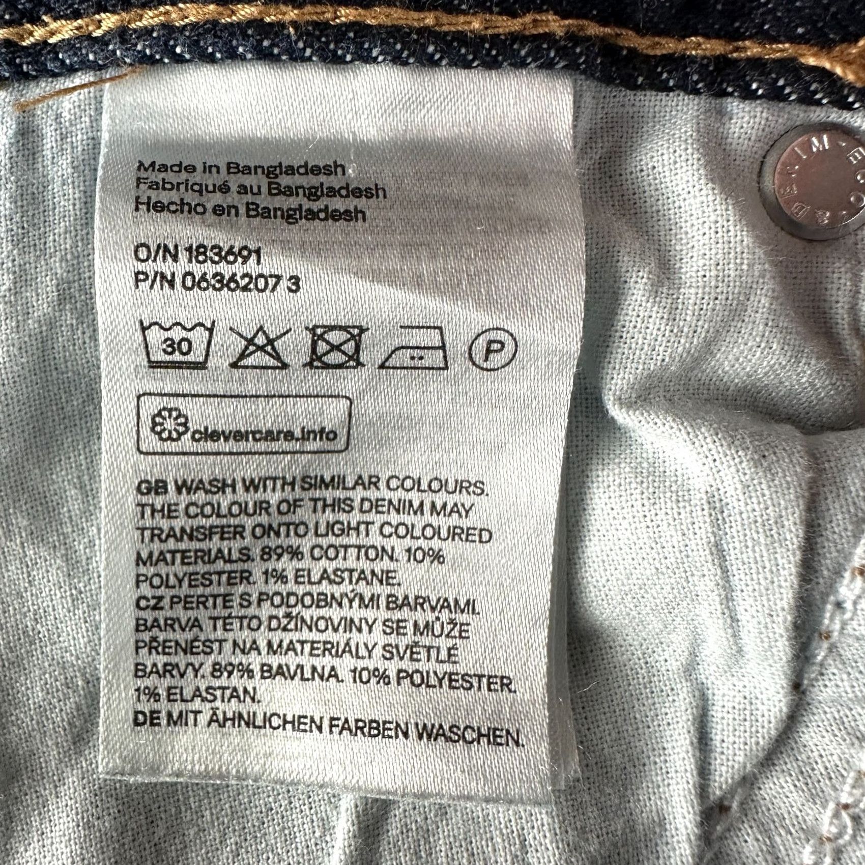 H&M H&M Denim Jeans Slim Dark Wash 30 Mens Cotton Stretch 5-Pocket Zipper Fly Jeans Size US 30 / EU 46 - 7 Thumbnail
