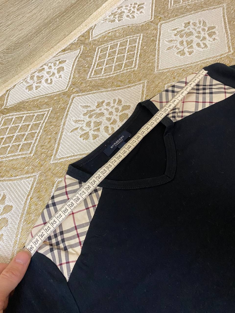 Burberry 🔥 Burberry London Nova Check Womens Top T Shirt Size L / US 10 / IT 46 - 11 Thumbnail