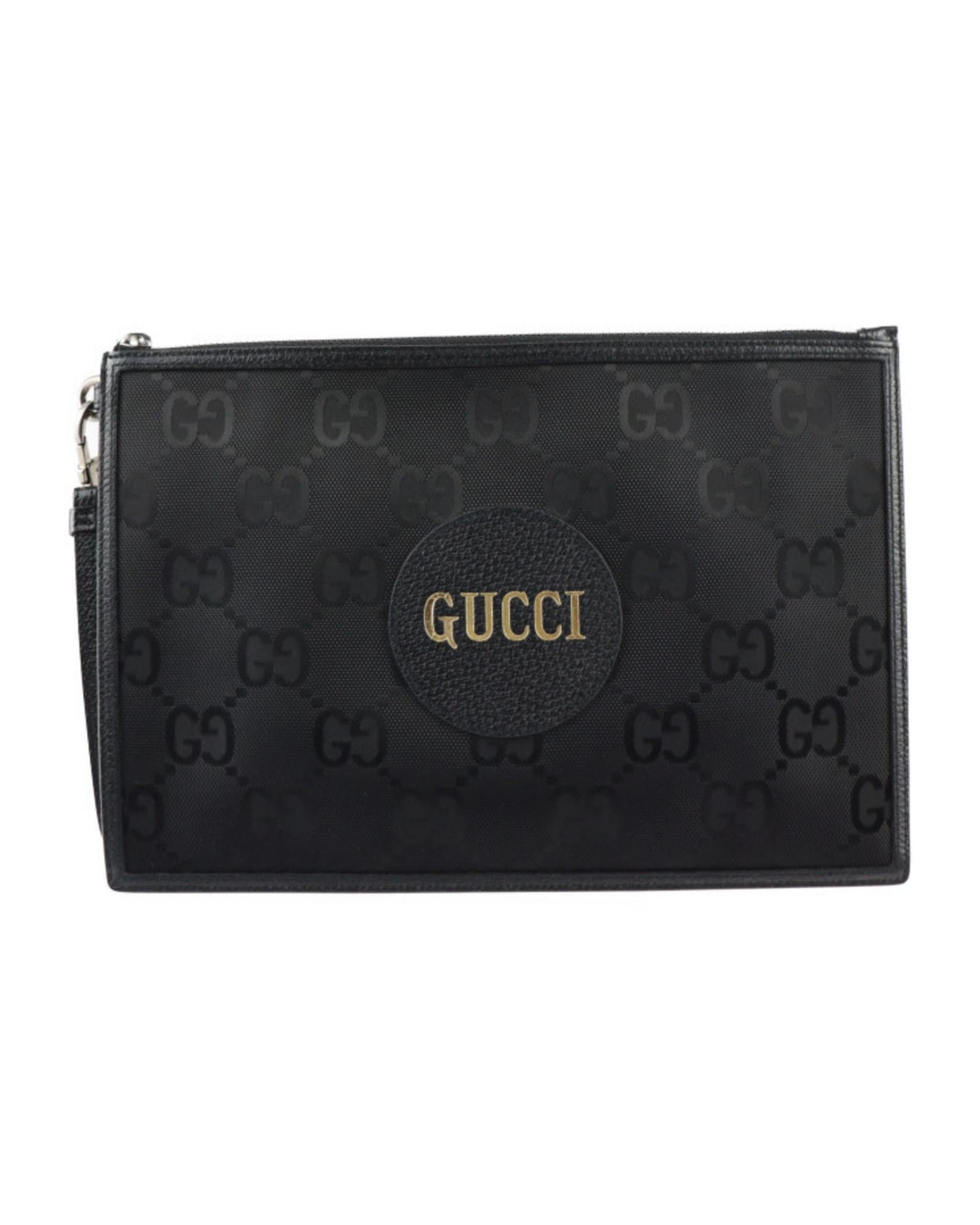 image of Gucci Versatile Black Nylon Clutch Bag For Modern Men