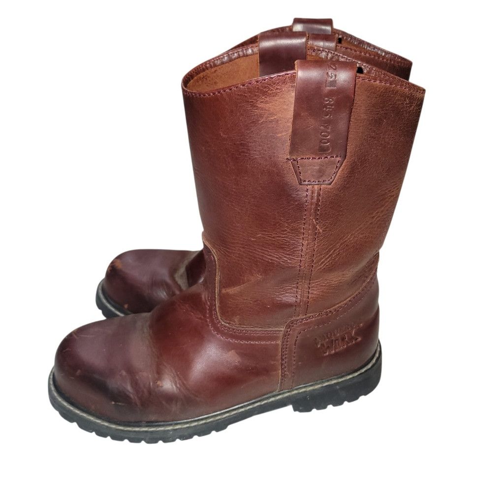 Other Work Power Mountain VAQUEROS Men Pull-On Brown Leather Steel Size US 8 / EU 41 - 4 Thumbnail