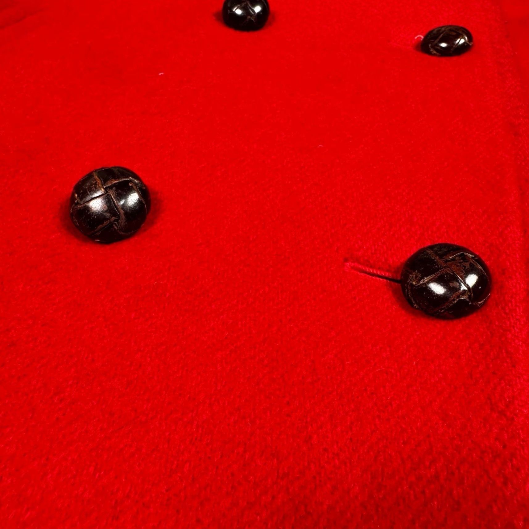 Doublet VINTAGE Penguin Wool Trench Coat Women's 18 Double Breasted Jacket USA Red Wool/Poly Nylon Lined Pockets 80s 90s Designer Hipster Outdoor Preppy Size XXL / US 16-18 / IT 52-54 - 3 Thumbnail