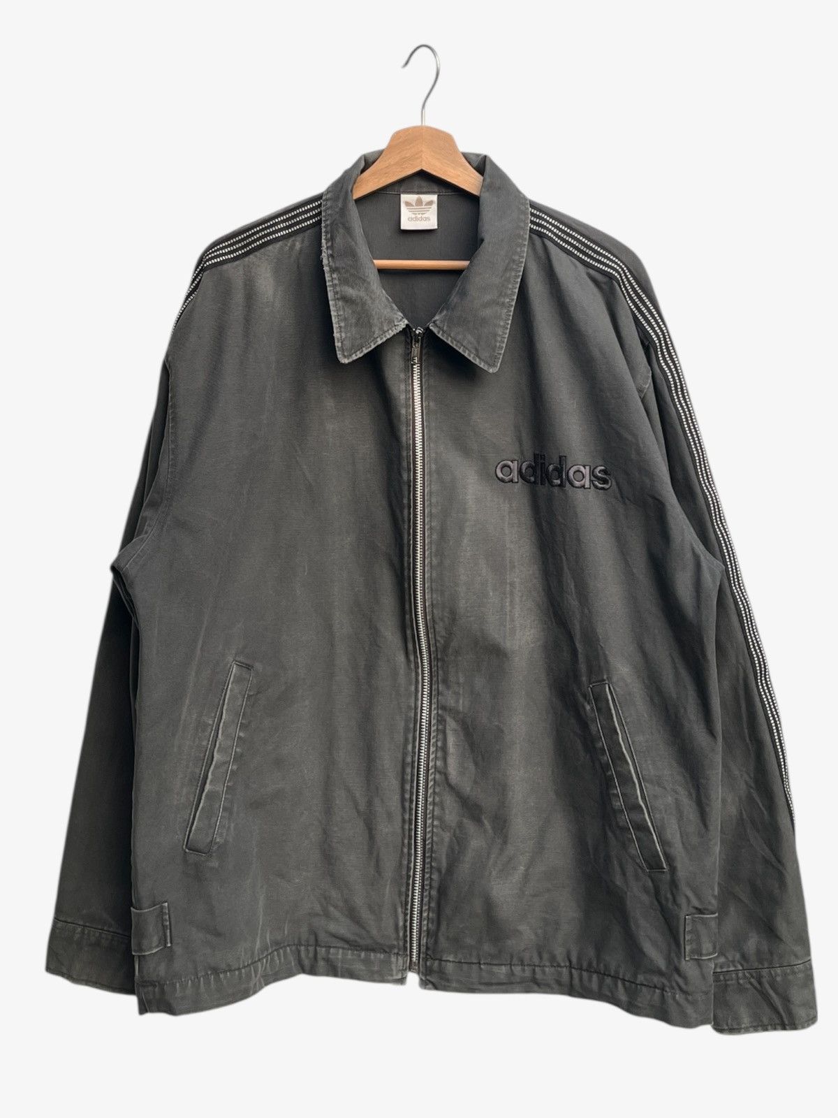 Adidas Vintage 90s Adidas Cotton Jacket by Descente Size US M / EU 48-50 / 2 - 1 Thumbnail