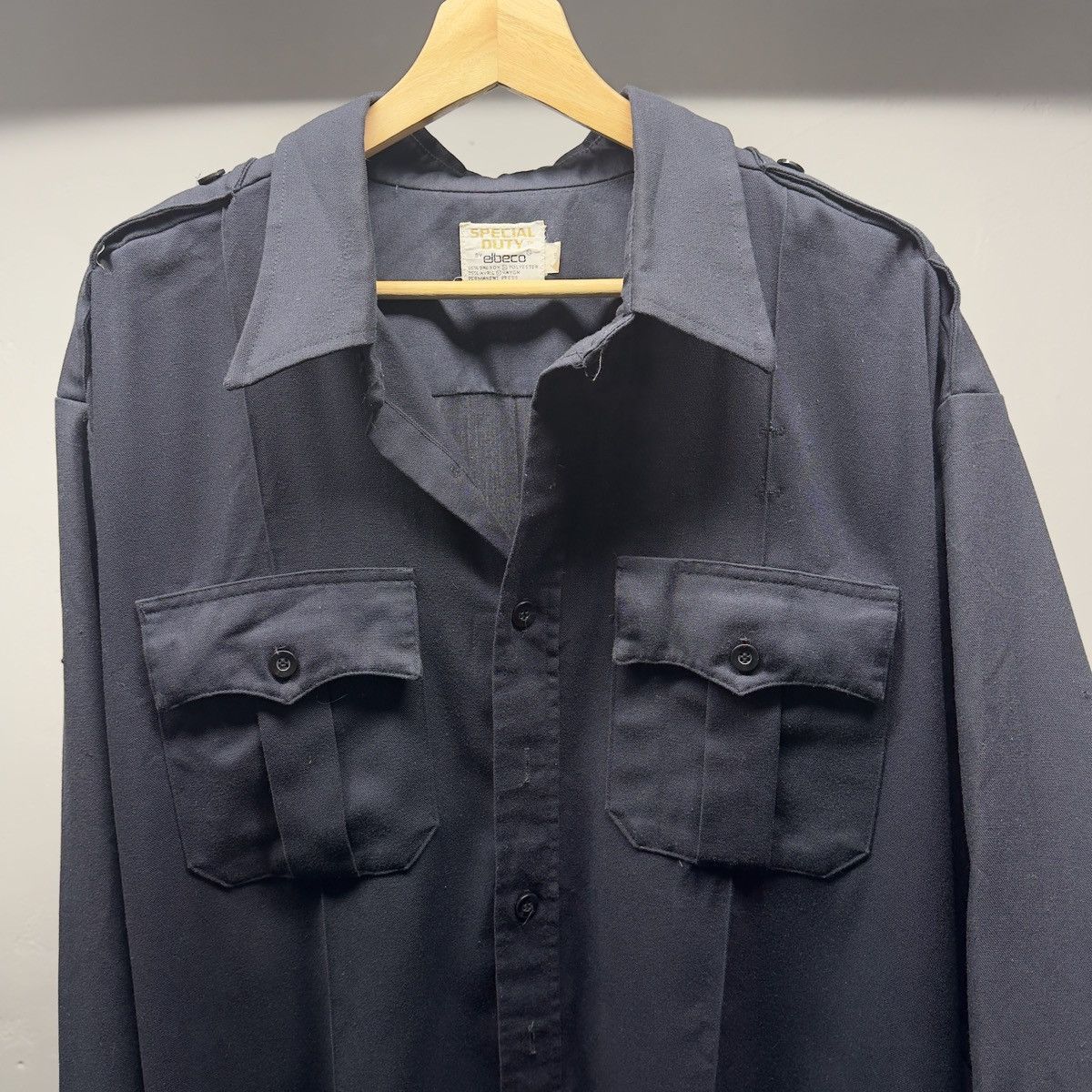 Vintage 70s 80s Faded Thrashed Security Uniform Shirt ERD Grunge Size US XXL / EU 58 / 5 - 5 Thumbnail