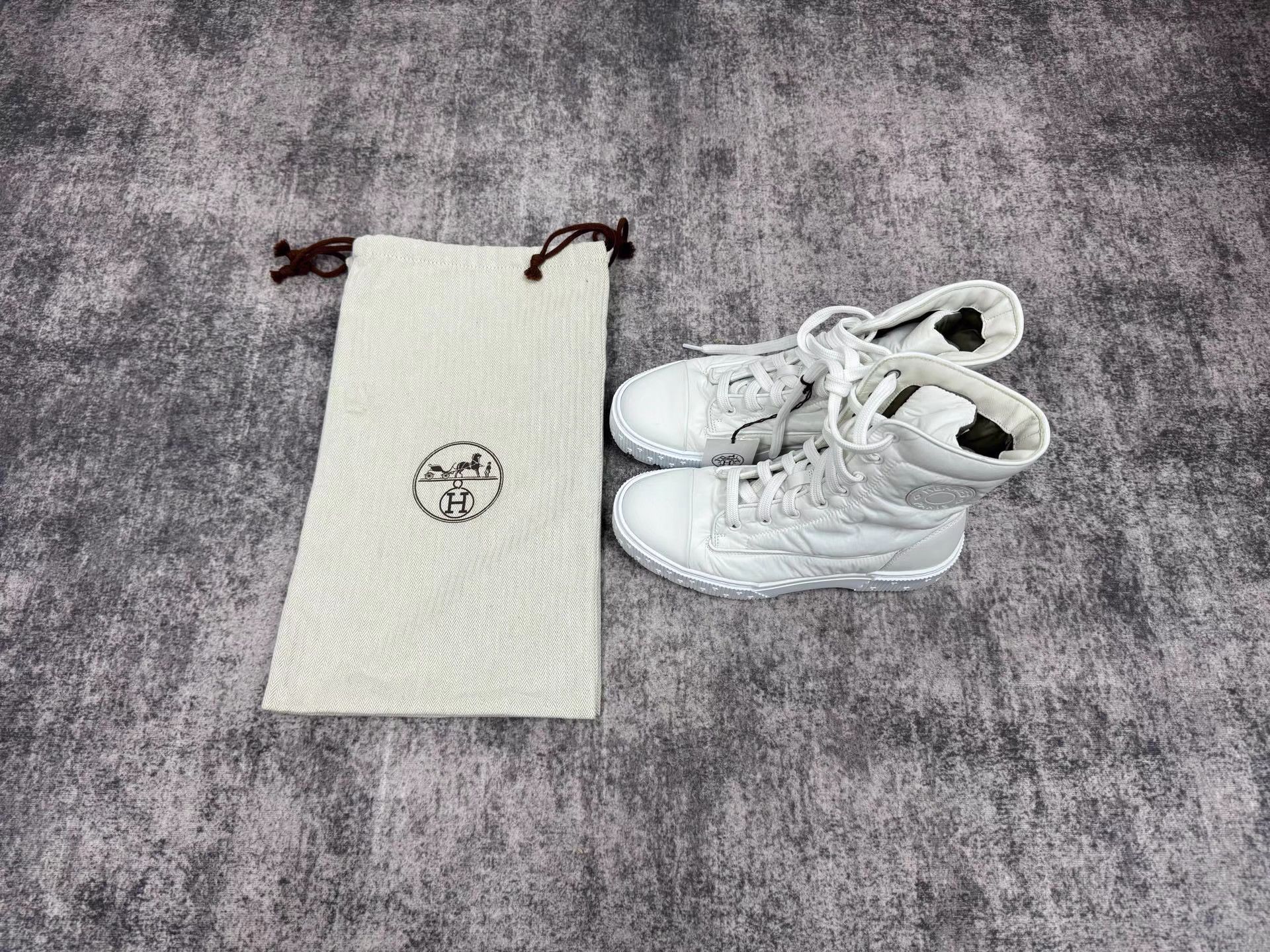 Hermes HERMÈS White High-top Snow Boots K1 Size US 5.5 / IT 35.5 - 1 Thumbnail