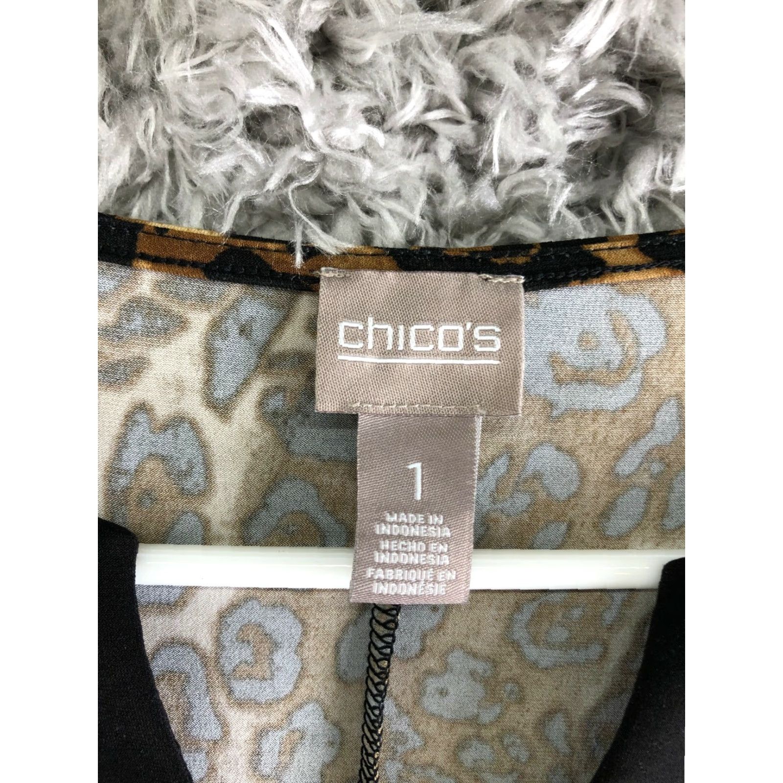 Vintage Chico's Dress Womens Size 1 Cheetah Print Dolman Sleeve Polyester Spandex V-Neck Pullover Midi/3/4 Sleeve Animal Print Brown Size XS / US 0-2 / IT 36-38 - 5 Thumbnail