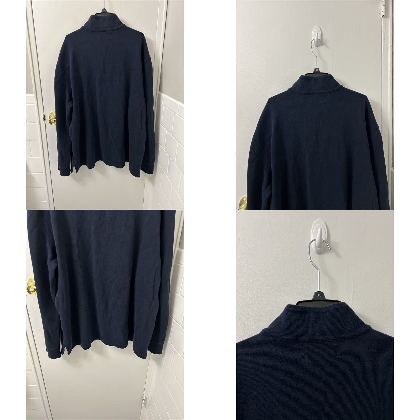 Ralph Lauren VINTAGE Polo Ralph Lauren Sweater Men 2XL Blue Navy 1/4 Zip Pullover Made In USA L/S Size US XXL / EU 58 / 5 - 8 Thumbnail