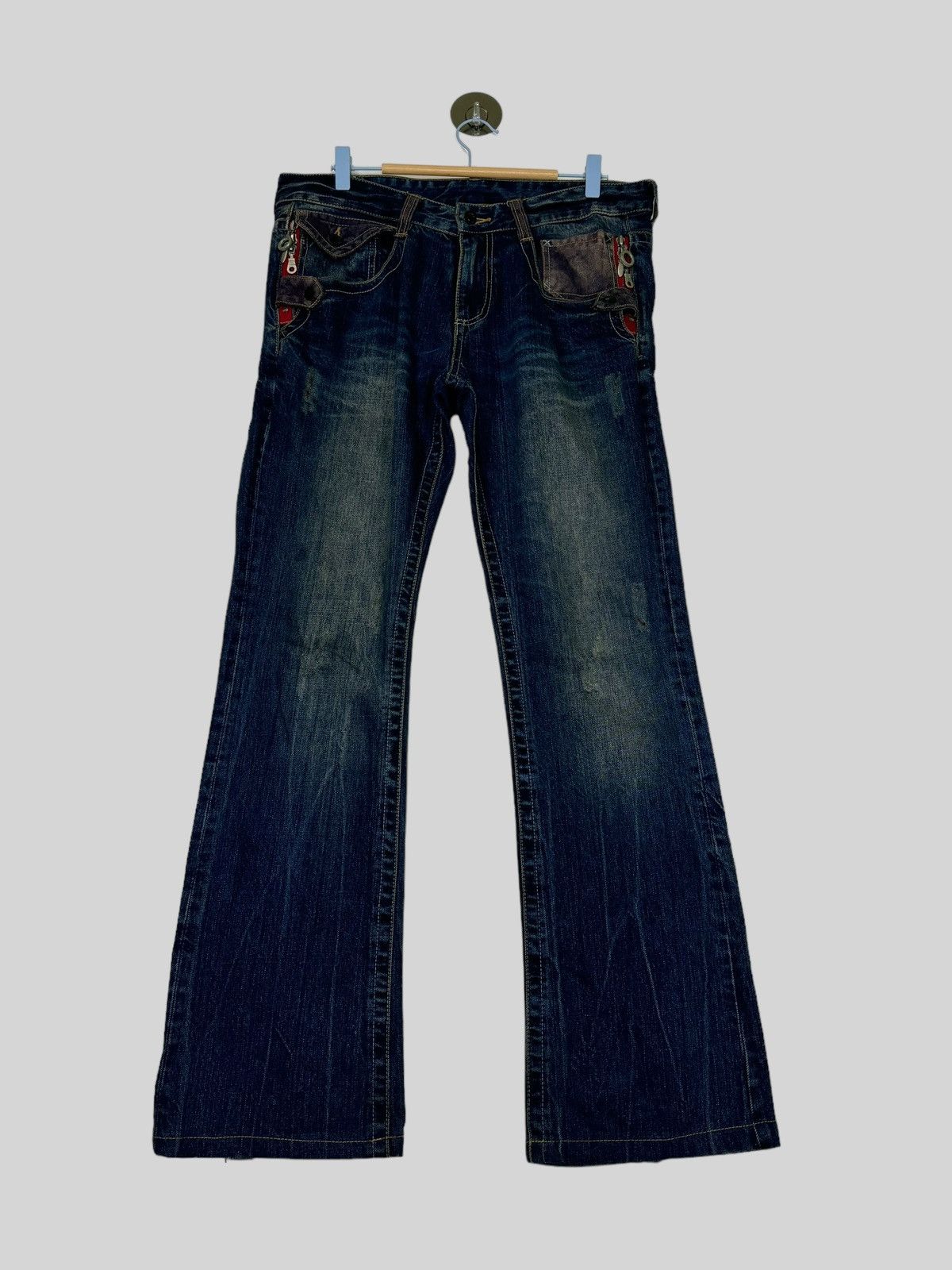 If Six Was Nine × Tornado Mart × semanticdesign Flare Zipper Pocket SEMANTIC DESIGN Boot Cut Denim Size US 34 / EU 50 - 2 Thumbnail