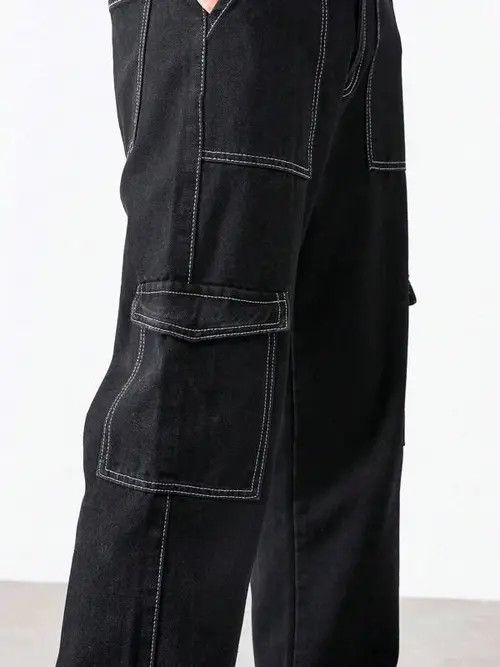 Jean × Vintage Cargo Stiching Jeans Pants Straight Leg Size US 32 / EU 48 - 3 Thumbnail