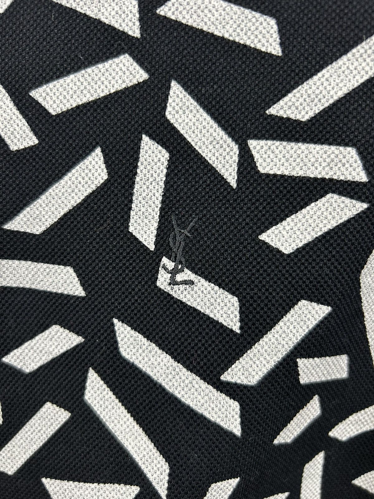 Saint Laurent Paris Saint Laurent Paris Geometric Polo Shirt YSL Size US S / EU 44-46 / 1 - 6 Thumbnail