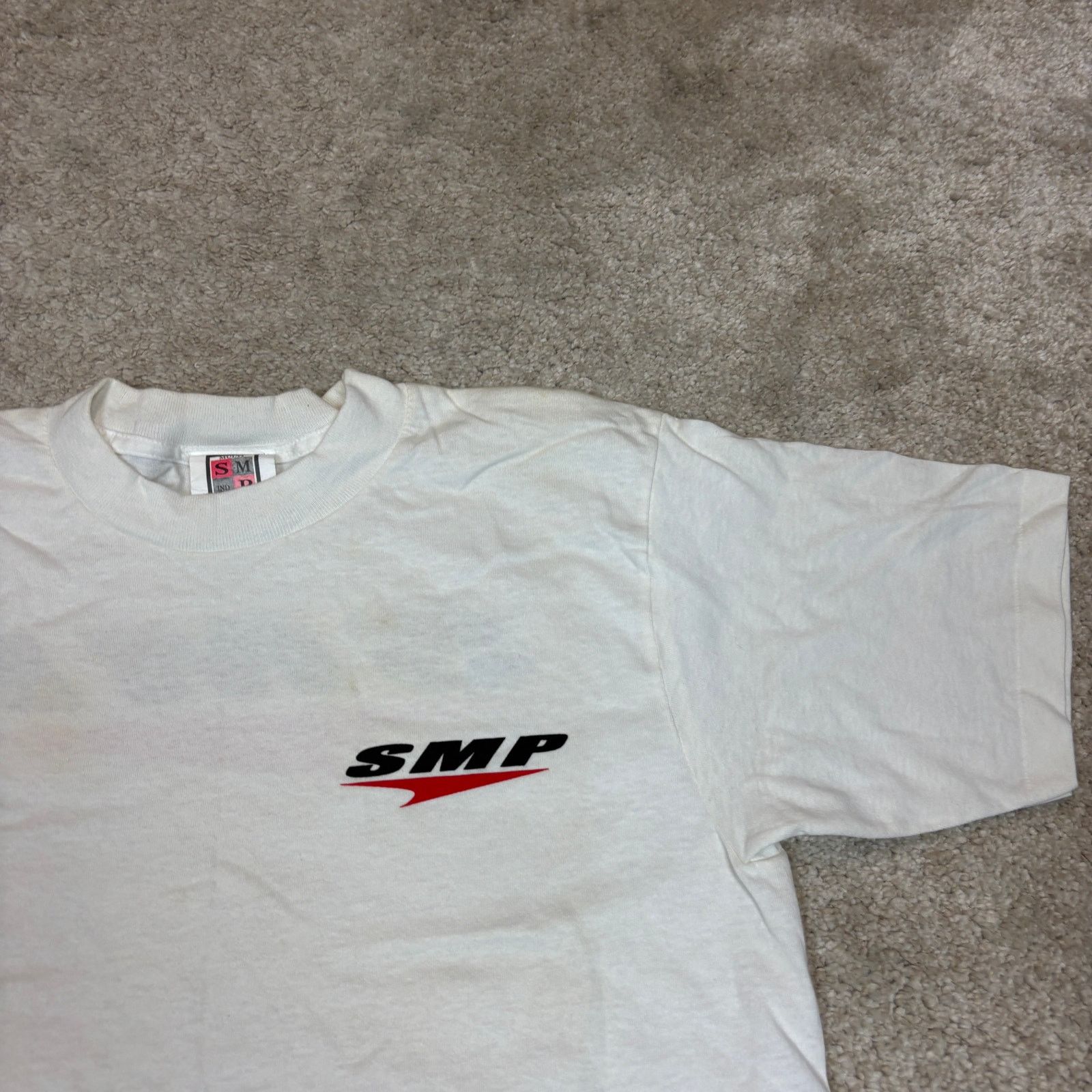 Vintage Rare Vintage 90s SMP Skateboarding Logo T Shirt Men's Medium Size US M / EU 48-50 / 2 - 3 Thumbnail