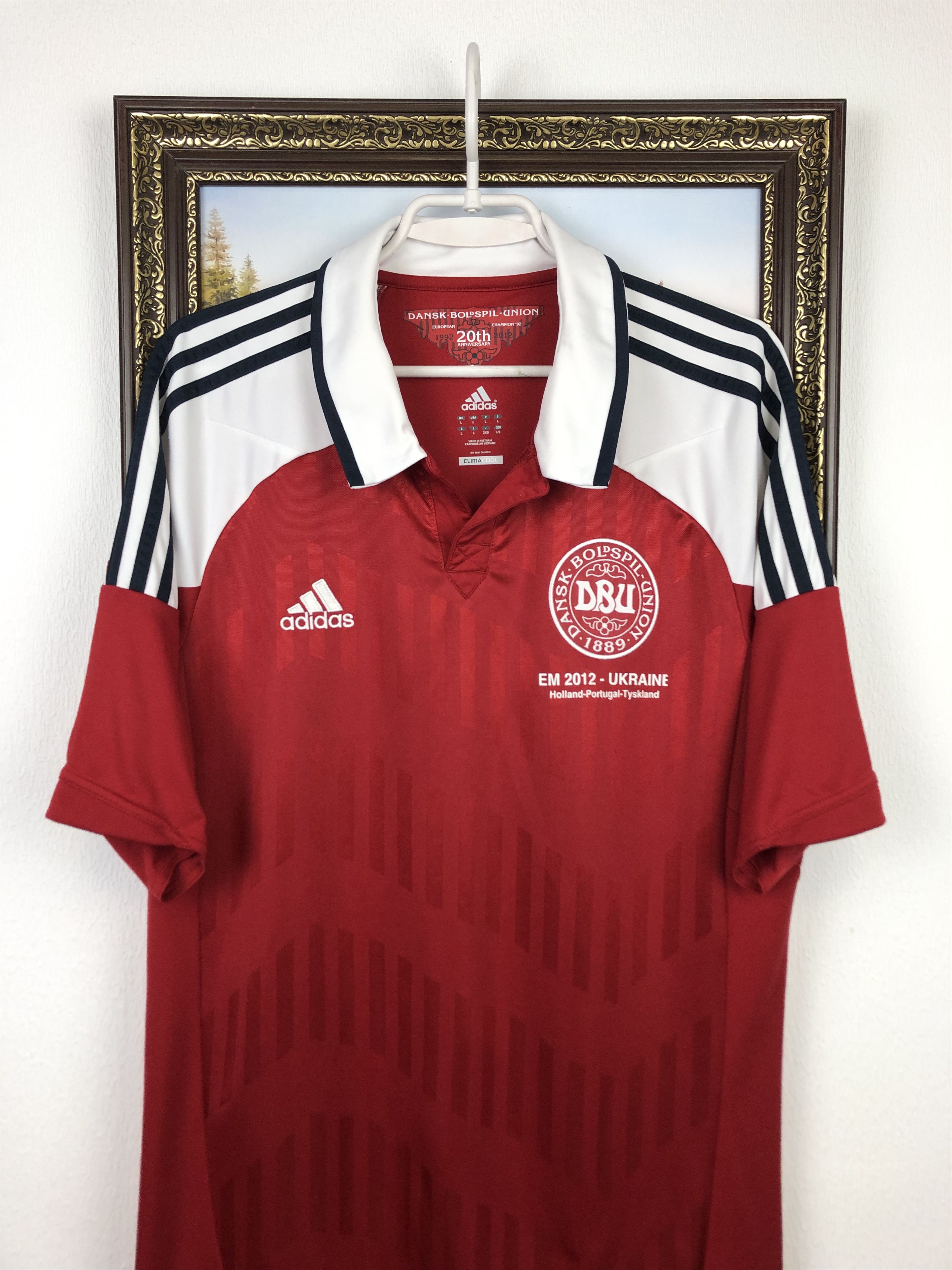 Adidas Denmark Home football shirt 2012 Soccer Adidas EURO Jersey Size US L / EU 52-54 / 3 - 2 Thumbnail