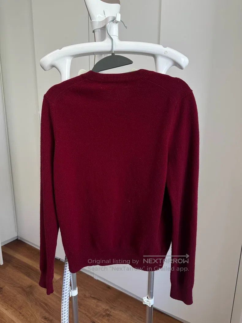 Comme des Garcons Comme Des Garcons Wine red wool knitted cardigan Size L / US 10 / IT 46 - 2 Thumbnail