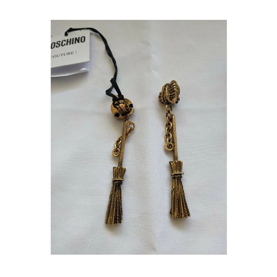 Moschino SS20 Moschino Couture Jeremy Scott BROOM CLIP ON EARRINGS Size ONE SIZE - 13 Thumbnail