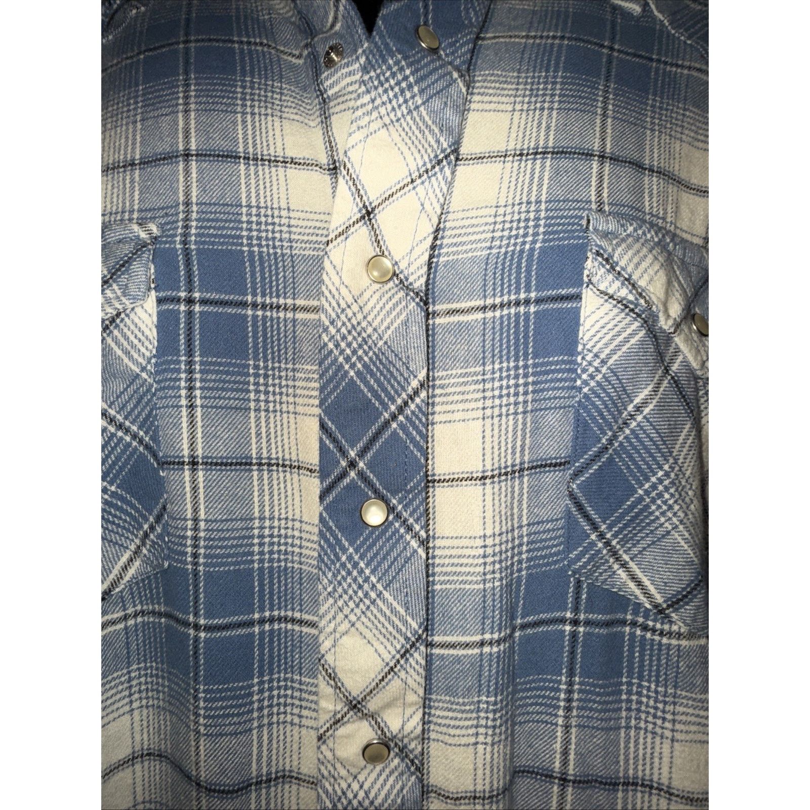 Wrangler Wrangler Wrancher Shirt M Pearl Snap Blue Plaid Sz XLT Rodeo Size US XL / EU 56 / 4 - 4 Thumbnail
