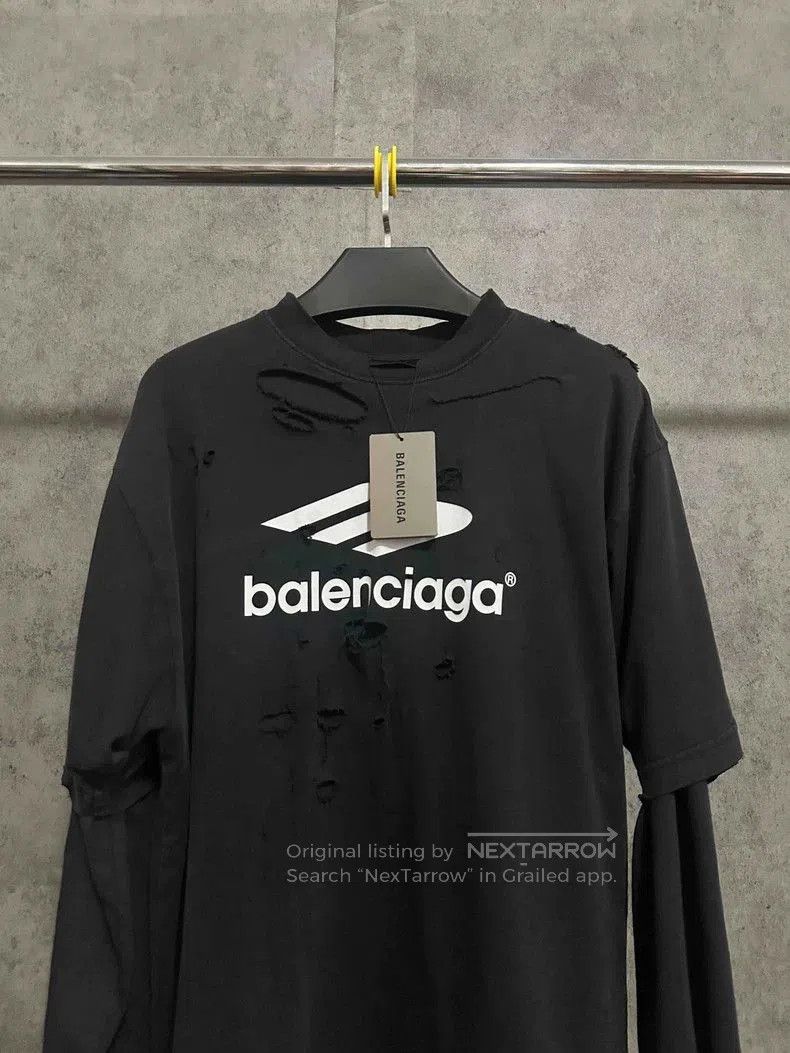Balenciaga Balenciaga 3B Logo Distressed Layered Top. Size US S / EU 44-46 / 1 - 2 Thumbnail