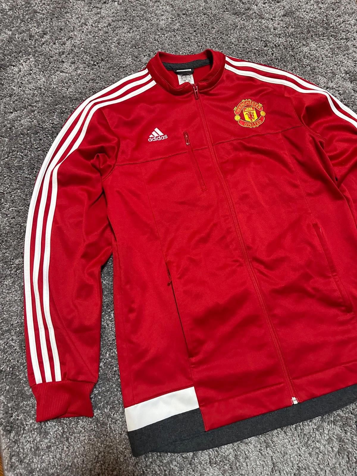 Adidas Manchester United Training Football Soccer Track Top Jacket Size US L / EU 52-54 / 3 - 2 Thumbnail
