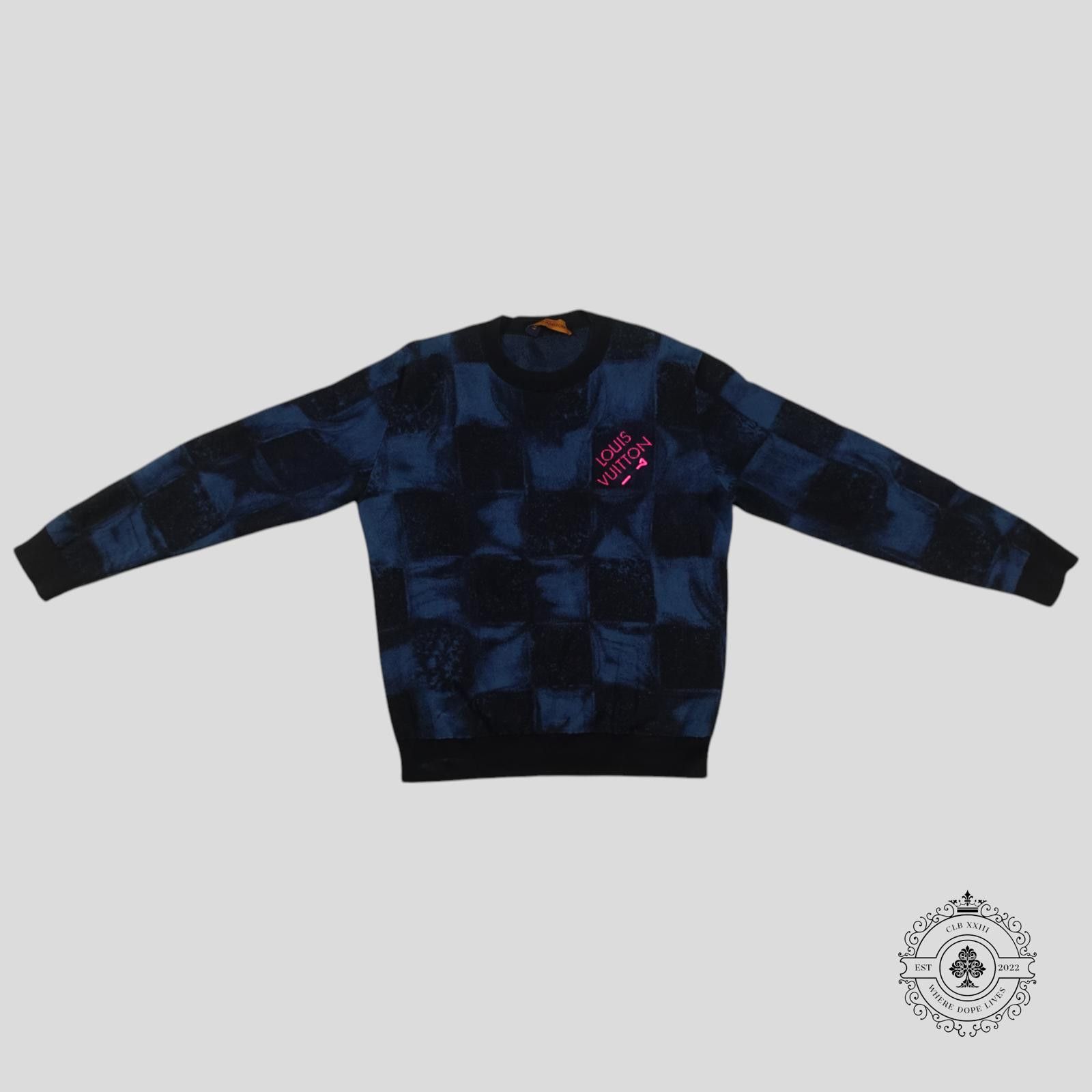 Louis Vuitton Louis Vuitton Damier Salt Sweater in Blue/Black Size US M / EU 48-50 / 2 - 1 Thumbnail