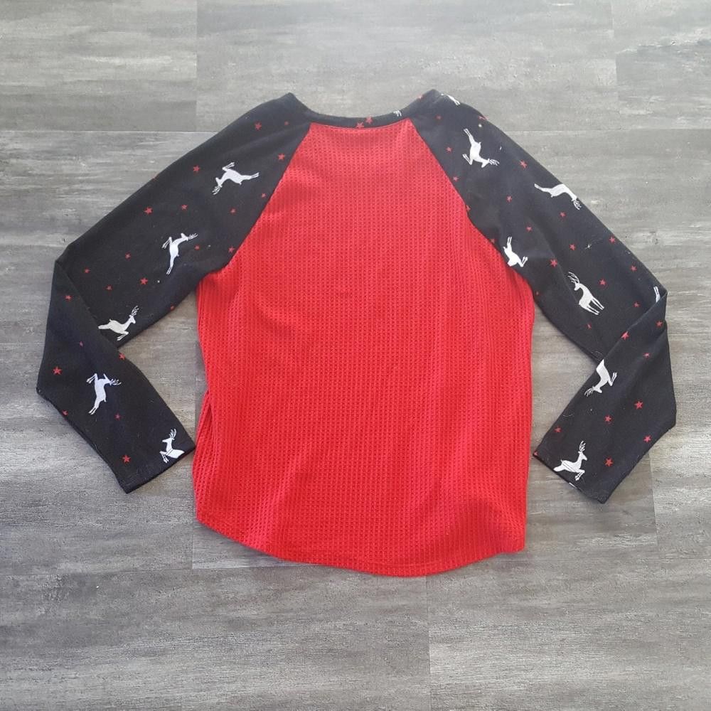 Designer Red Sleigh All Day Xmas Long Sleeve Size M / US 6-8 / IT 42-44 - 2 Thumbnail