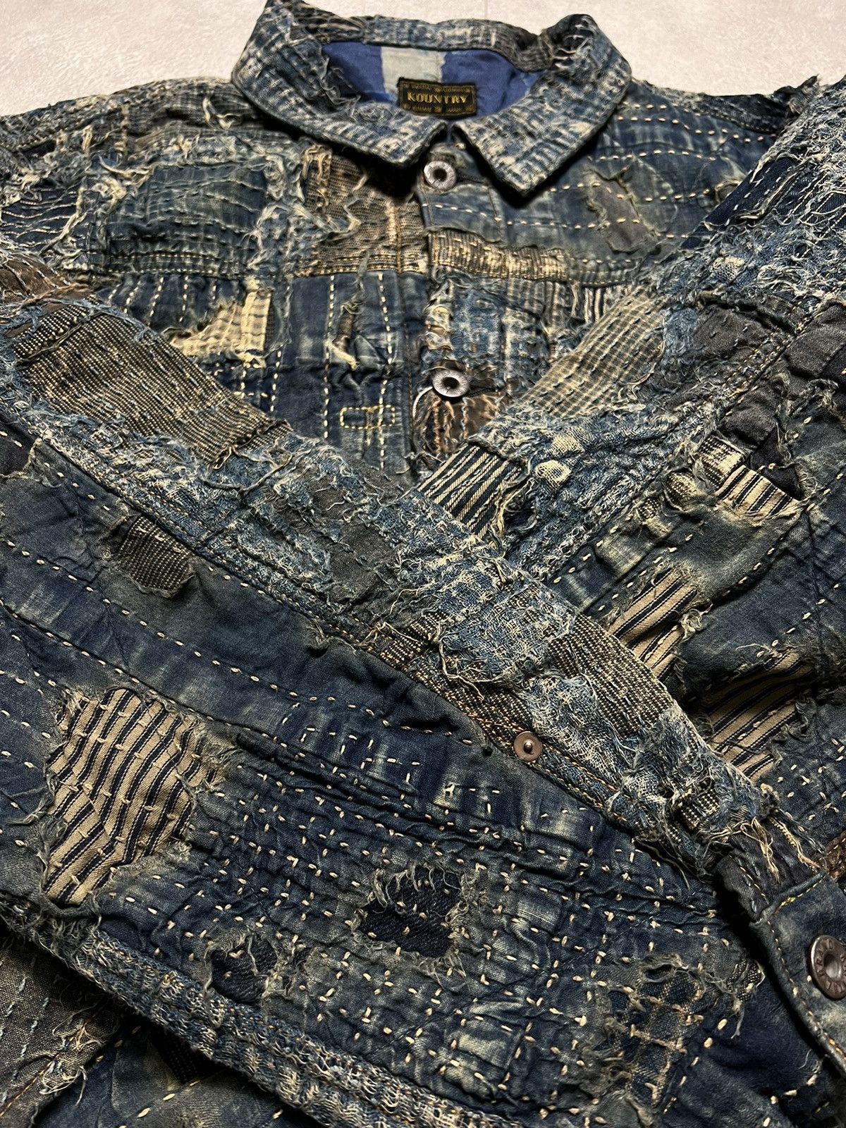 Kapital × Kapital Kountry Kapital Kountry BORO SPRING 1ST Denim Jacket Size US XL / EU 56 / 4 - 4 Thumbnail