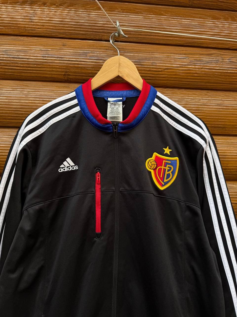 Adidas FC Basel Adidas Football Soccer Jacket Track Black Size XL Size US XL / EU 56 / 4 - 2 Thumbnail