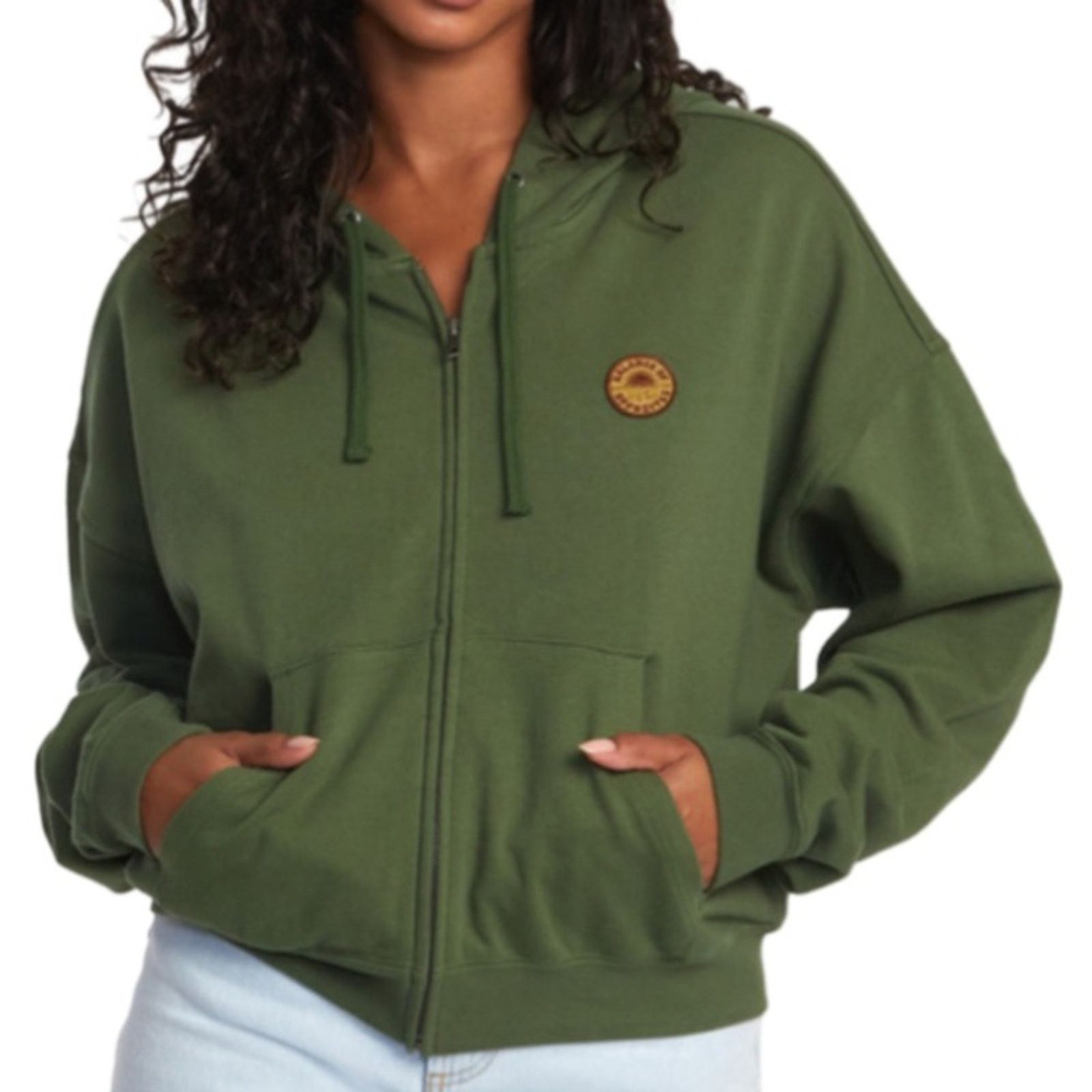 RVCA RVCA x Rose Machado Court Zip-Up Hoodie for Women - Mocha S Size S / US 4 / IT 40 - 2 Thumbnail
