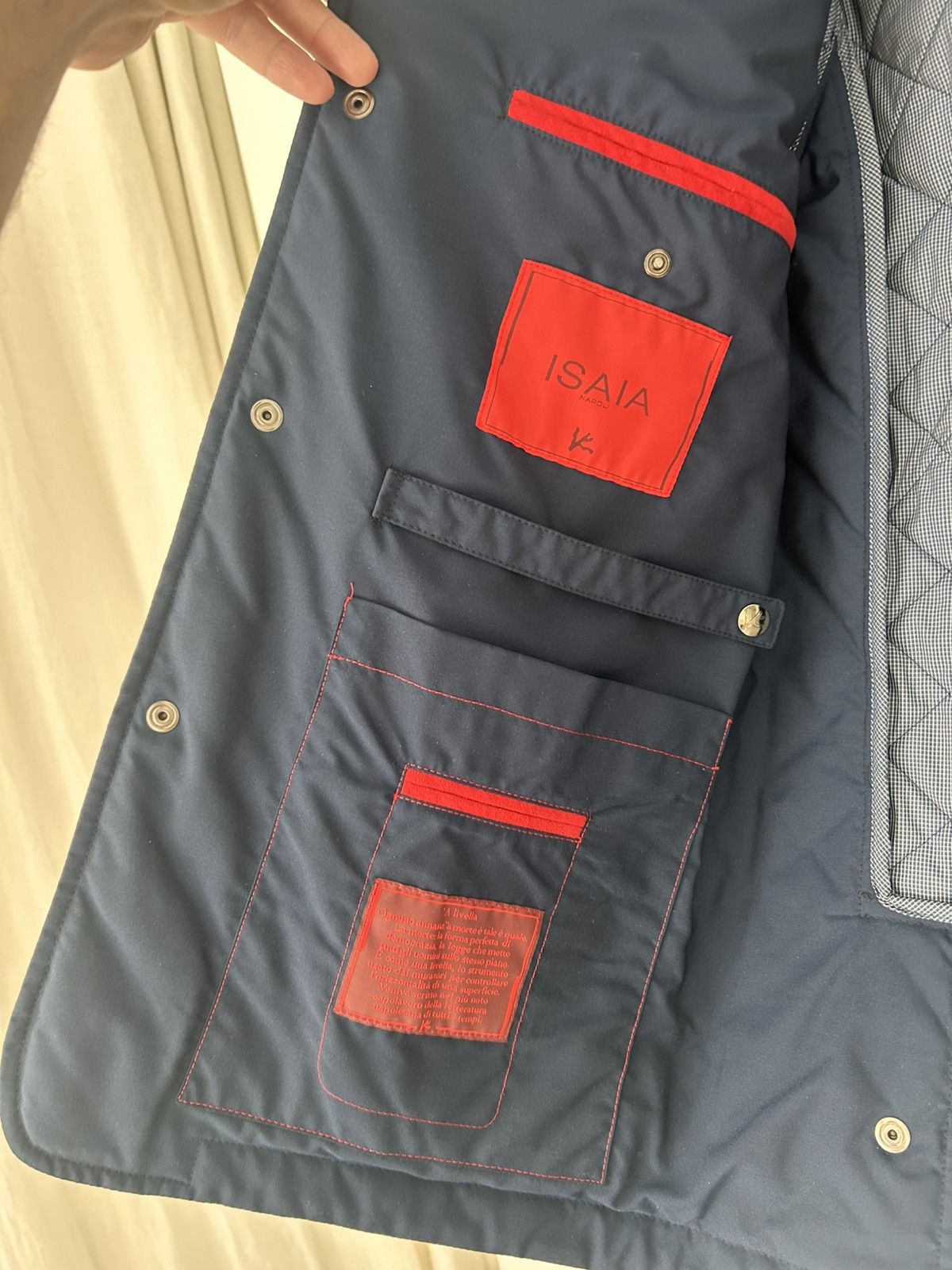 Isaia Diamond stitch padded coat. Size US M / EU 48-50 / 2 - 3 Thumbnail
