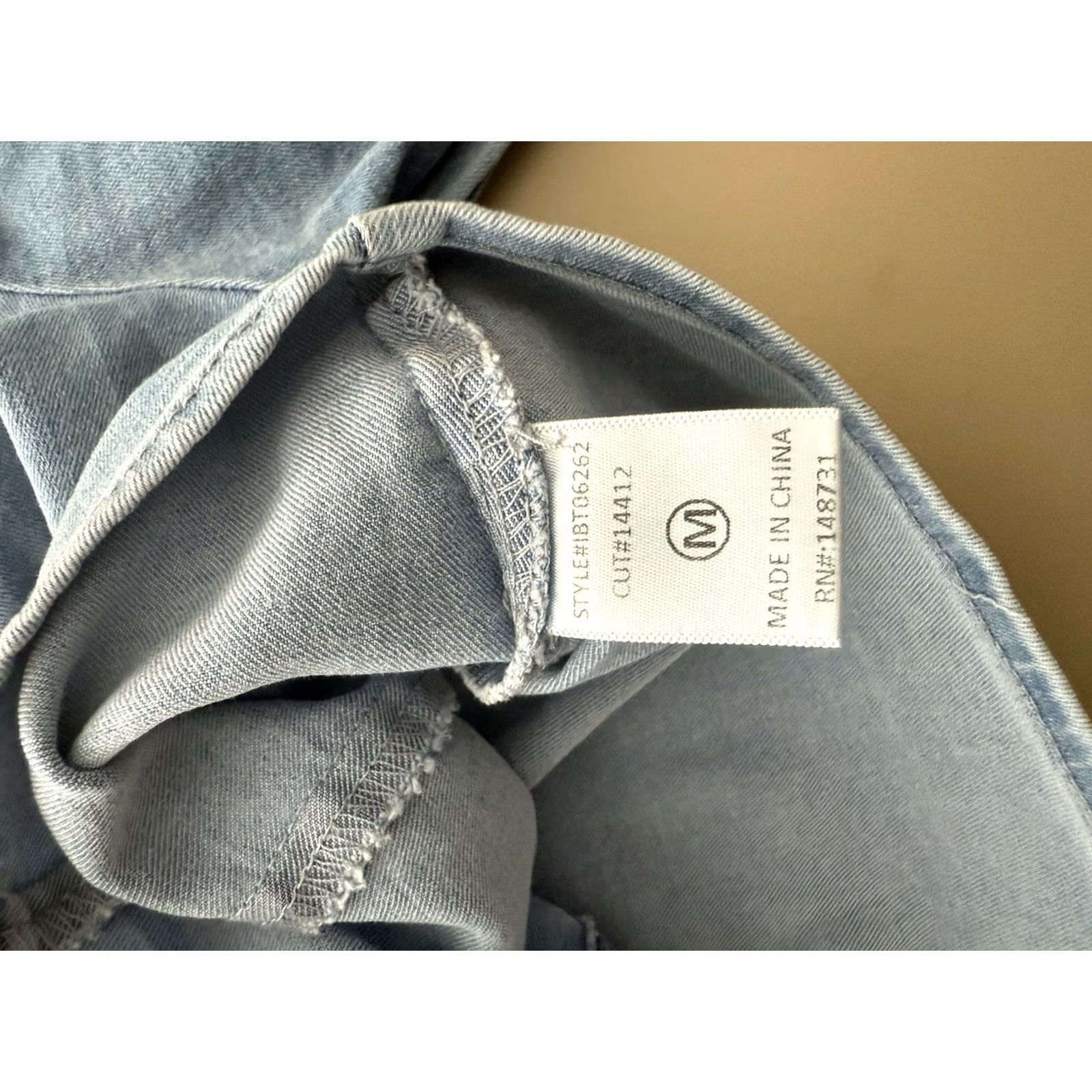 Denime Blue Blush Cropped Denim Top Womens M Festival Concert Size M / US 6-8 / IT 42-44 - 4 Thumbnail