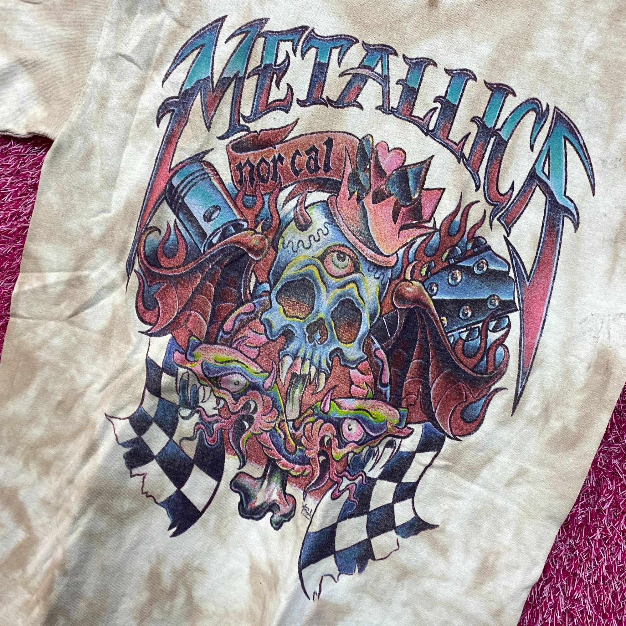 Band Tees × Vintage Metallica Norcal Tiedye Rock tshirt size small Size US S / EU 44-46 / 1 - 4 Thumbnail