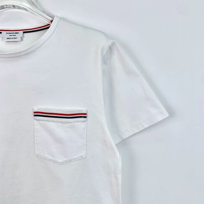 Thom Browne Thom Browne size0 White satin colored striped cotton round Size US XS / EU 42 / 0 - 3 Thumbnail