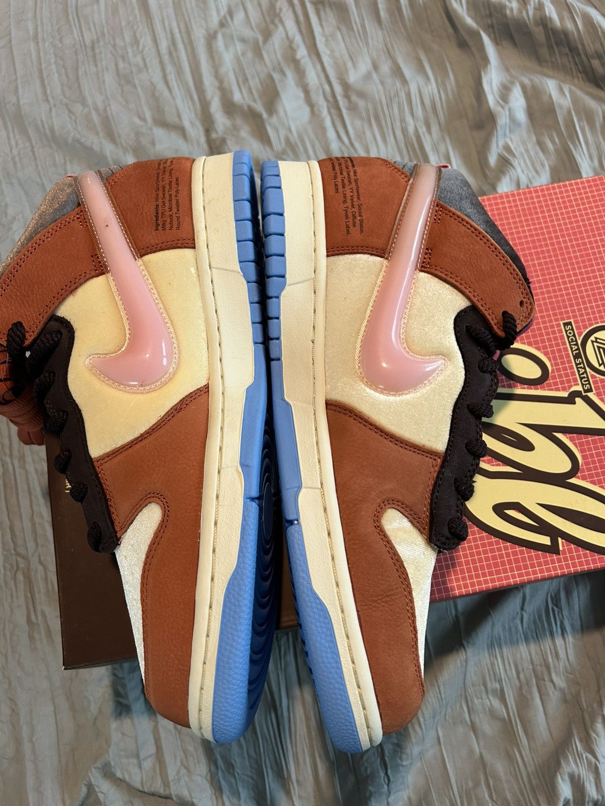 Jordan Brand × Nike × Social Status Nike dunk x Social Status Chocolate Milk Size US 10.5 / EU 43-44 - 5 Thumbnail