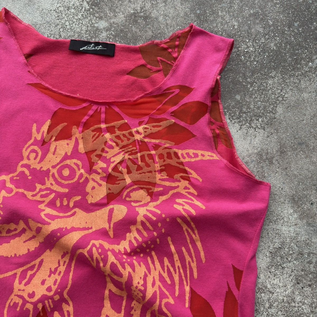 JET SET × Vintage Jetset Vintage Pink Tank Top Size XL / US 12-14 / IT 48-50 - 3 Thumbnail