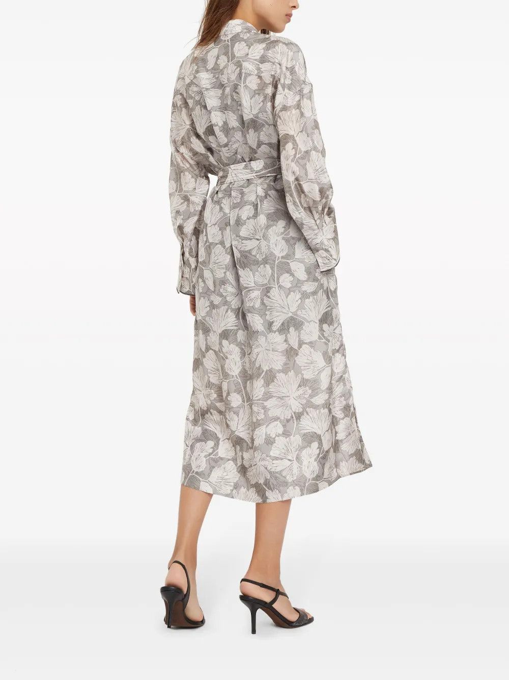 Brunello Cucinelli o1w1db10825 Dress in Gray Size XL / US 12-14 / IT 48-50 - 4 Thumbnail