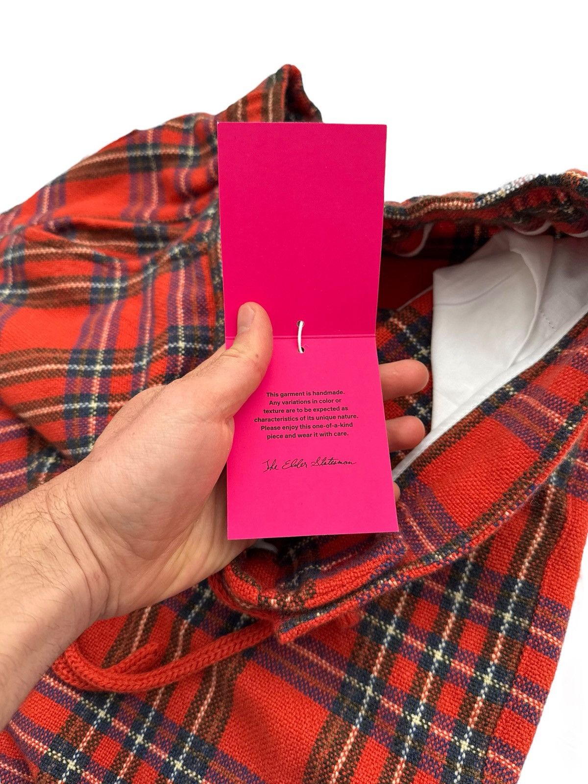 The Elder Statesman $2,795 Cashmere Flame Tartan Lounge Pants Size US 34 / EU 50 - 11 Thumbnail
