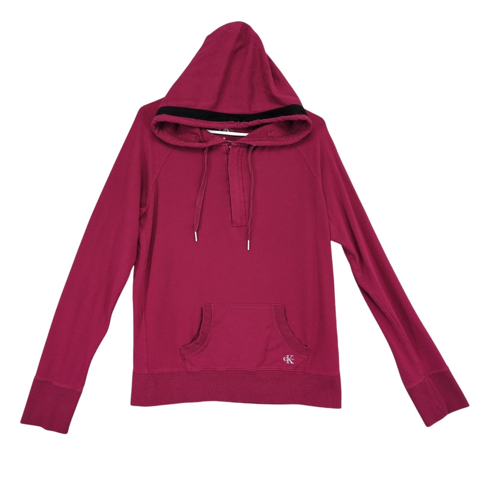 Calvin Klein Vtg Y2K Calvin Klein Women's XL Red 1/4 Zip Pullover Hoodie Size XL / US 12-14 / IT 48-50 - 1 Thumbnail