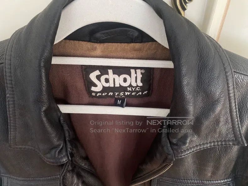 Schott Schott Vintage lapel leather jacket Size US M / EU 48-50 / 2 - 4 Thumbnail