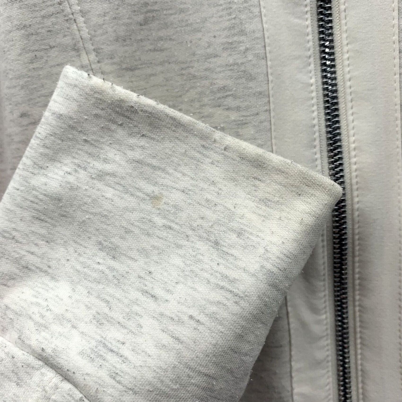 Athleta Athleta Jacket Womens L Faux Fur Lined Full Zip Pockets Hooded Ivory Size L / US 10 / IT 46 - 3 Thumbnail