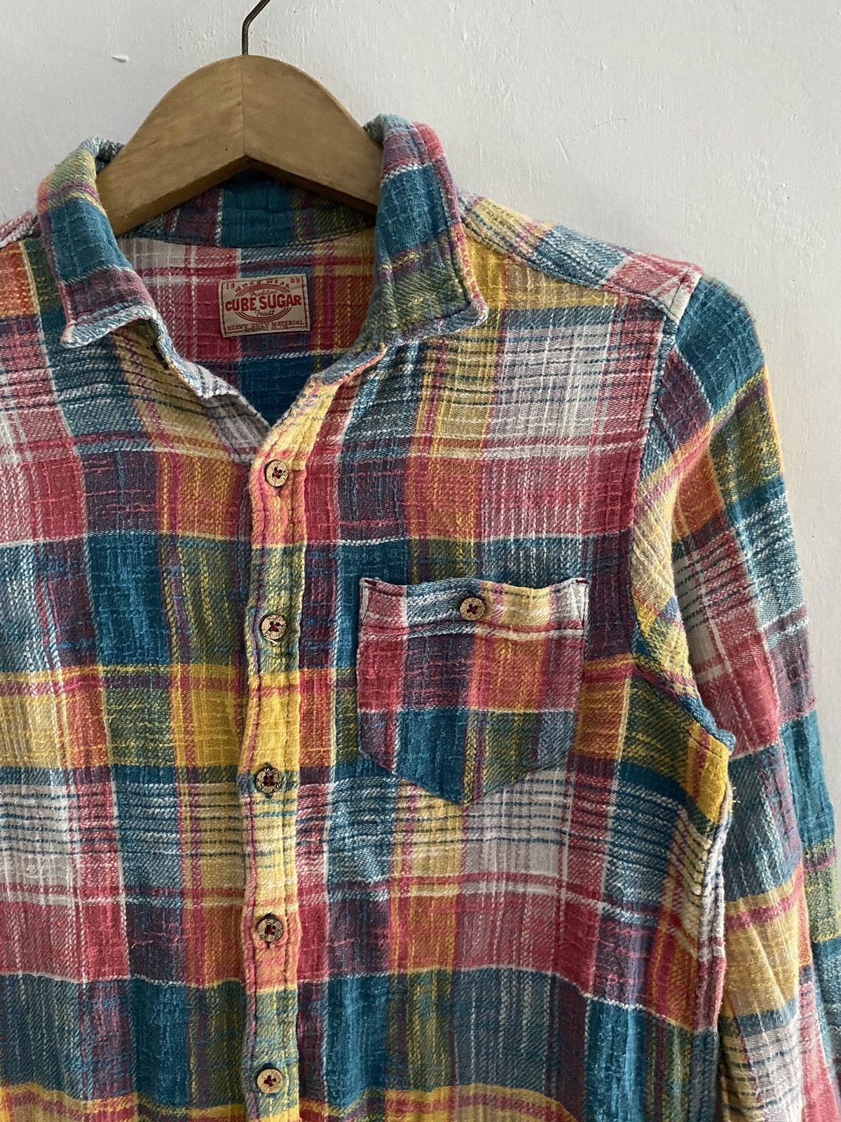 Japanese Brand × Sugar Cane × Vintage Japanese cube sugar plaid shirts Size US M / EU 48-50 / 2 - 3 Thumbnail