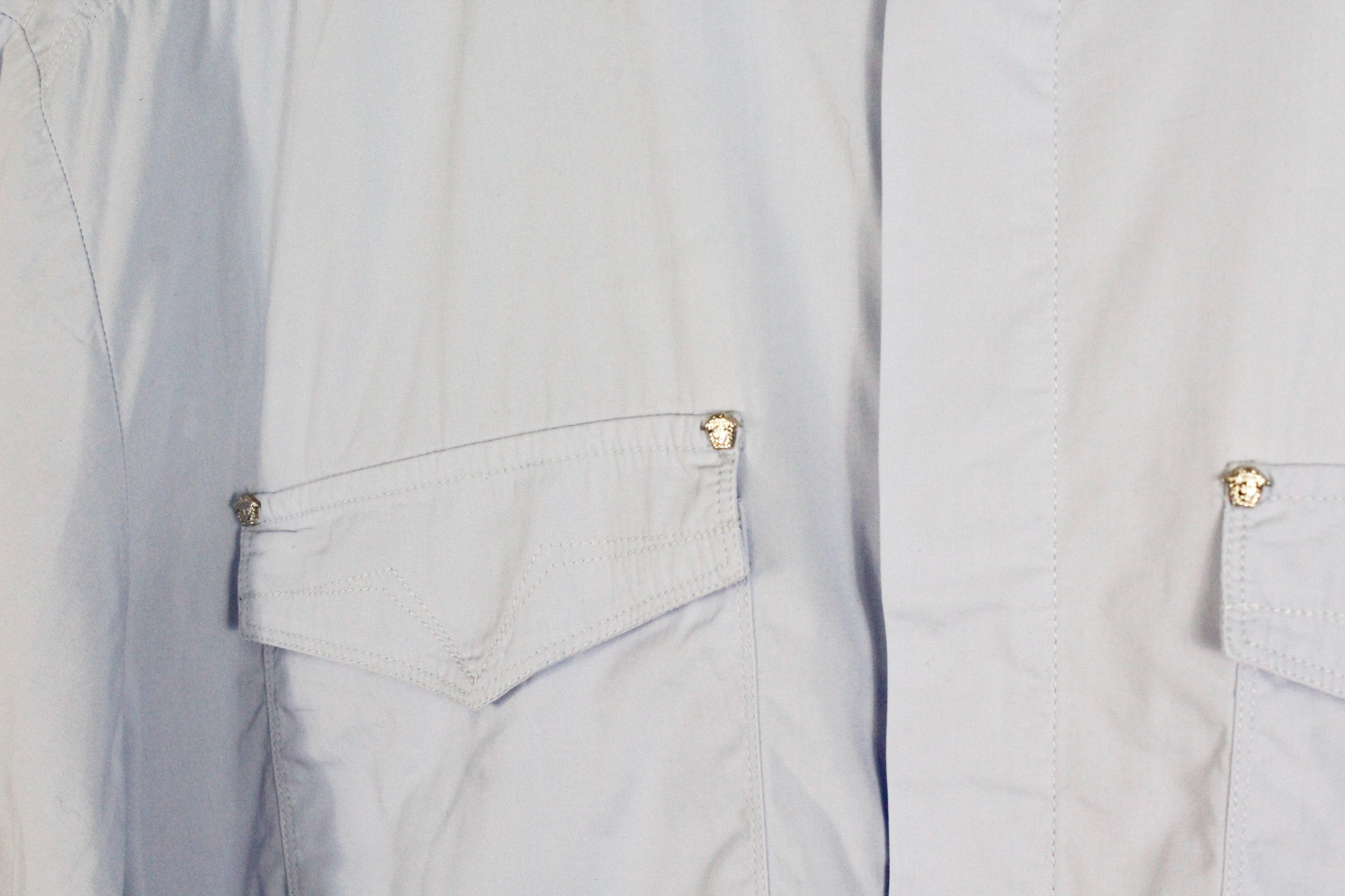 Versace Jeans Couture Versace Jeans Couture Medusa Logo Pins Blue Shirt XL Size US XL / EU 56 / 4 - 3 Thumbnail