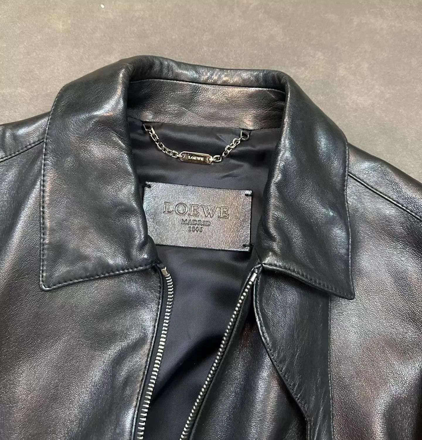 Loewe Loewe Lambskin Fur Collar Leather Jacket M 95New Size US M / EU 48-50 / 2 - 3 Thumbnail
