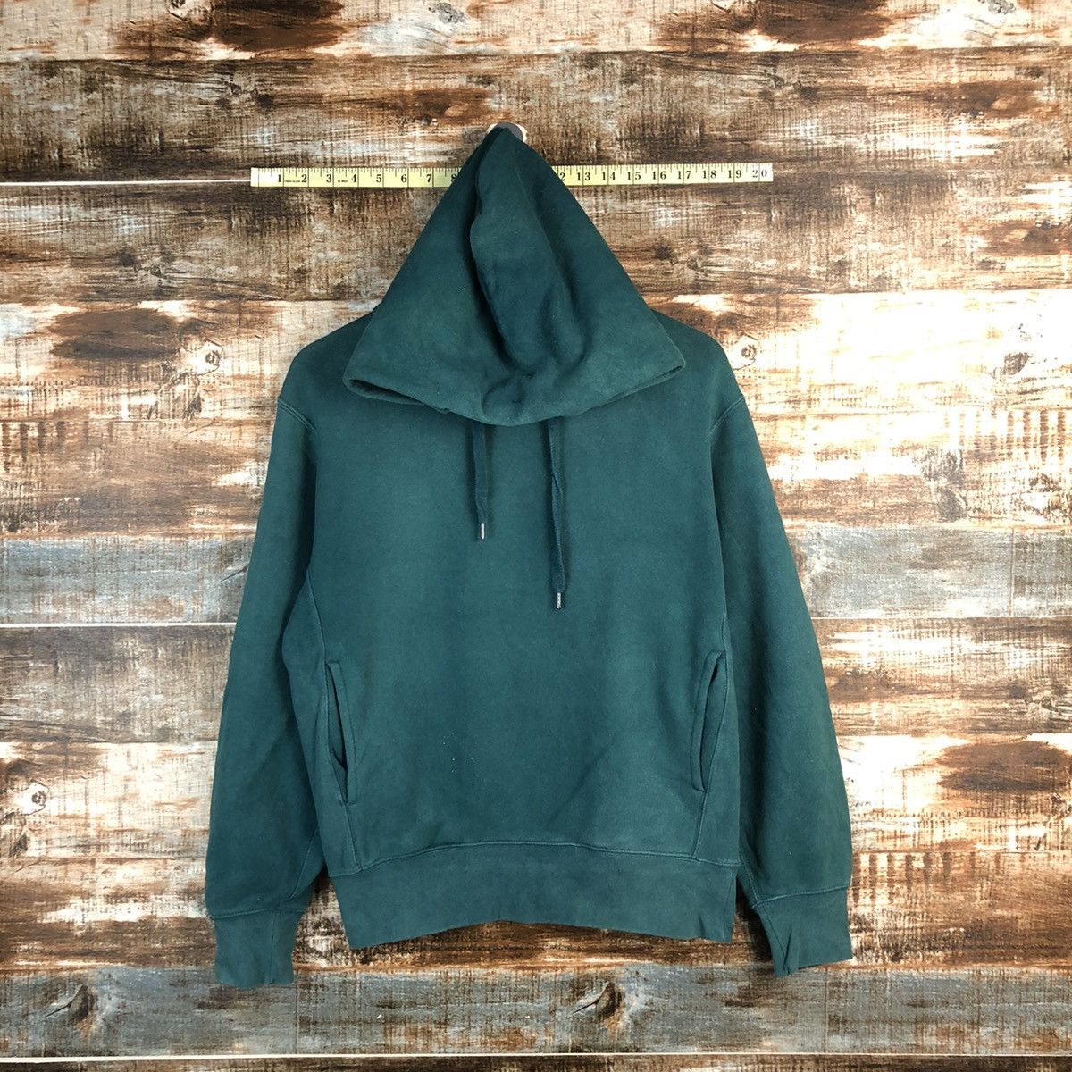 Japanese Brand Uniqlo japan vintage plain Green Hoodie sweatshirt #A2308 Size US S / EU 44-46 / 1 - 1 Thumbnail