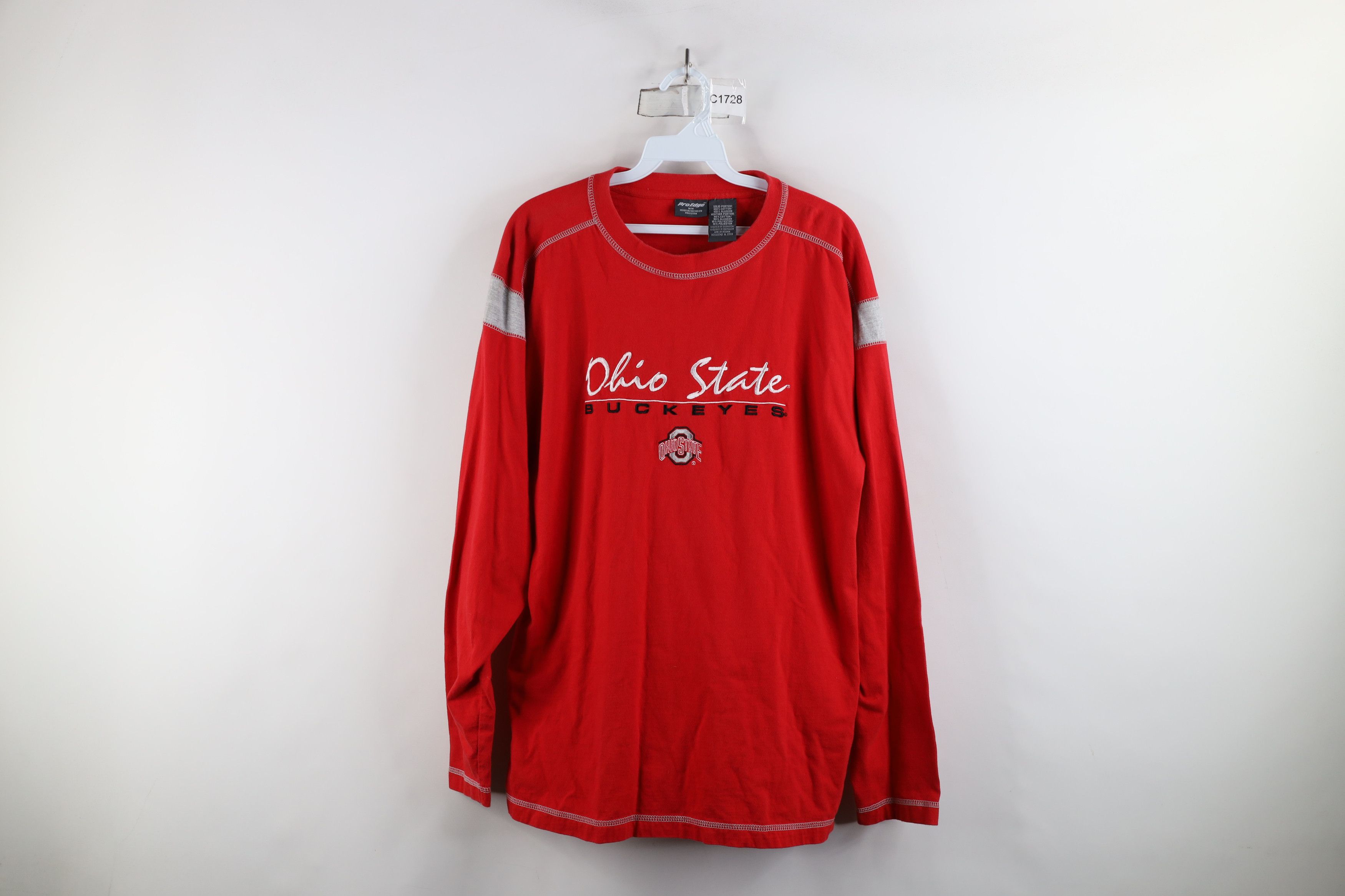 Vintage Vintage 90s Ohio State University Long Sleeve T-Shirt Red Size US M / EU 48-50 / 2 - 1 Thumbnail