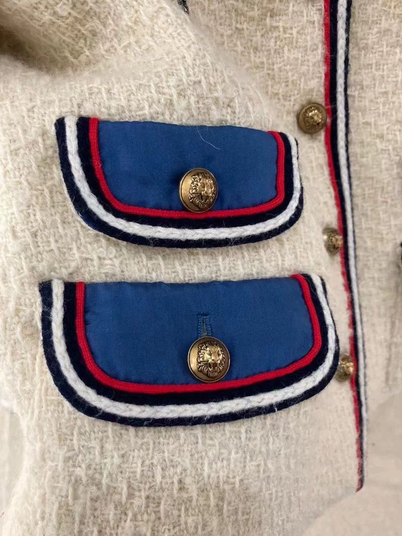 Gucci Gucci Stud-beaded bow doll collar tweed coat Size XS / US 0-2 / IT 36-38 - 5 Thumbnail