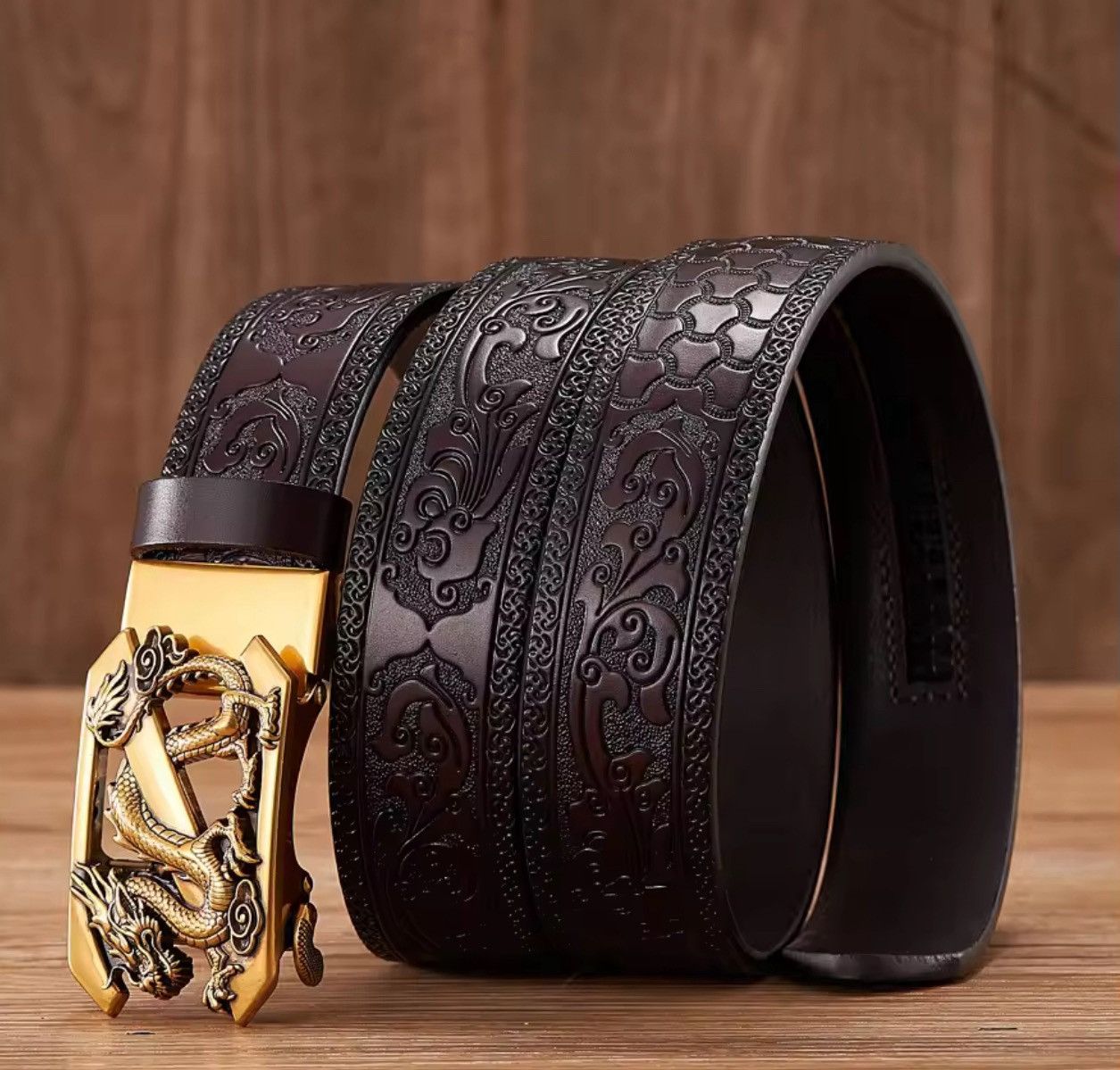 Japanese Brand 115 cm Vintage-Inspired Dragon | Premium Split Leather | Size ONE SIZE - 2 Thumbnail