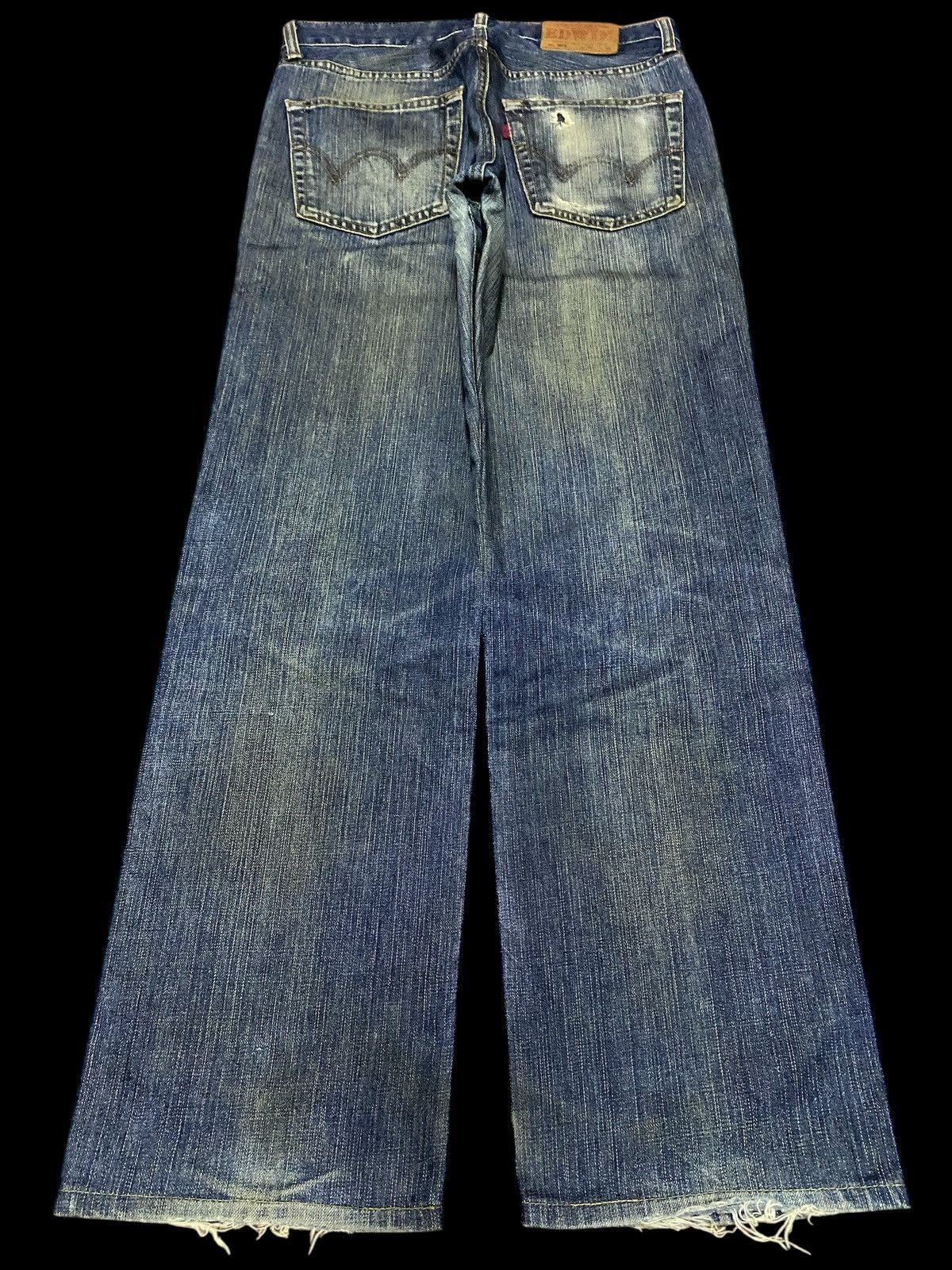 Edwin Japanese Brand Edwin Regular Mud Wash Distressed Jeans Size US 31 - 2 Thumbnail